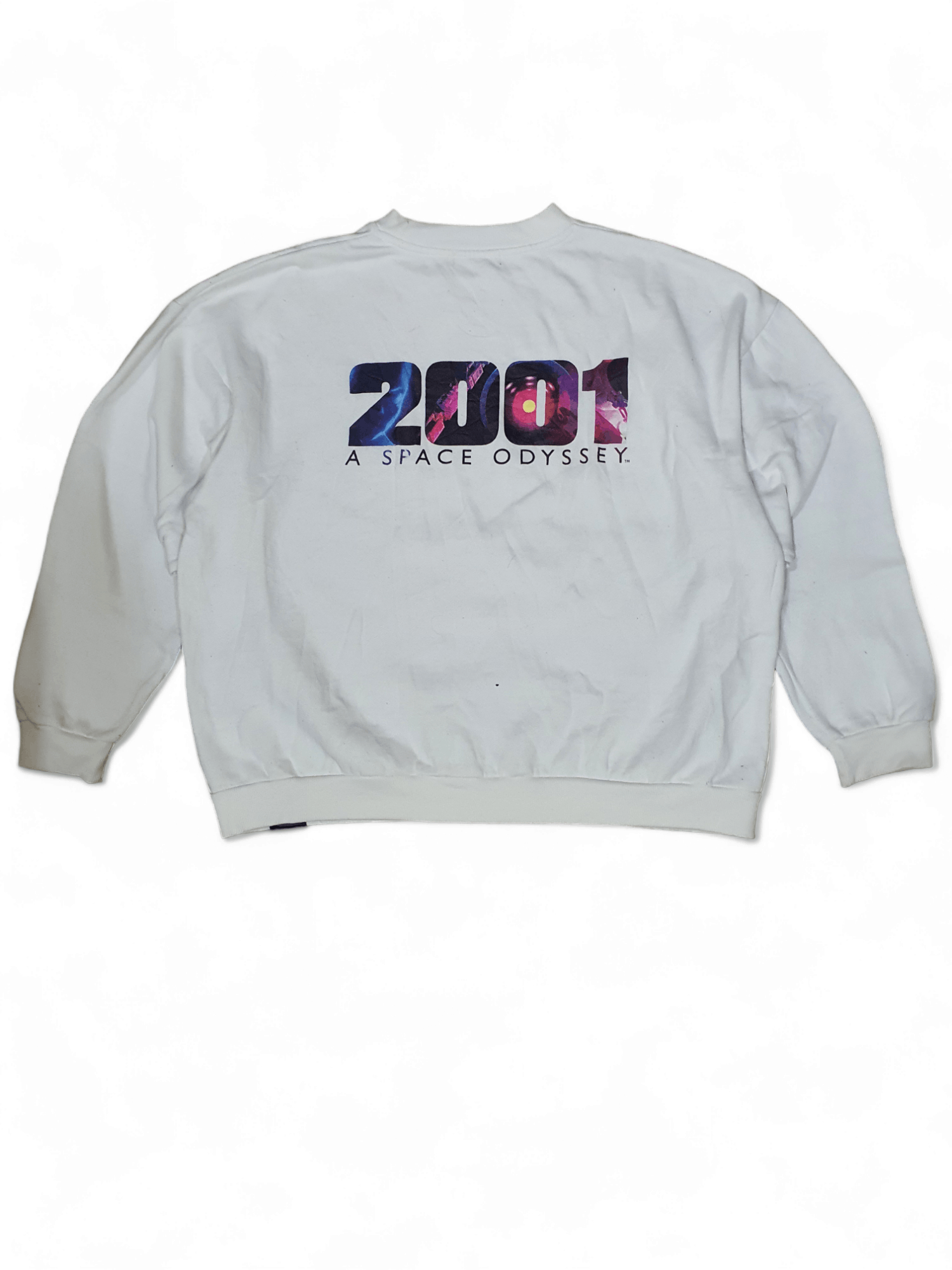 Vintage Bioworld 2001: A Space Odyssey Galaxy Text Logo Crew Neck Size L / US 10 / IT 46 - 1 Thumbnail