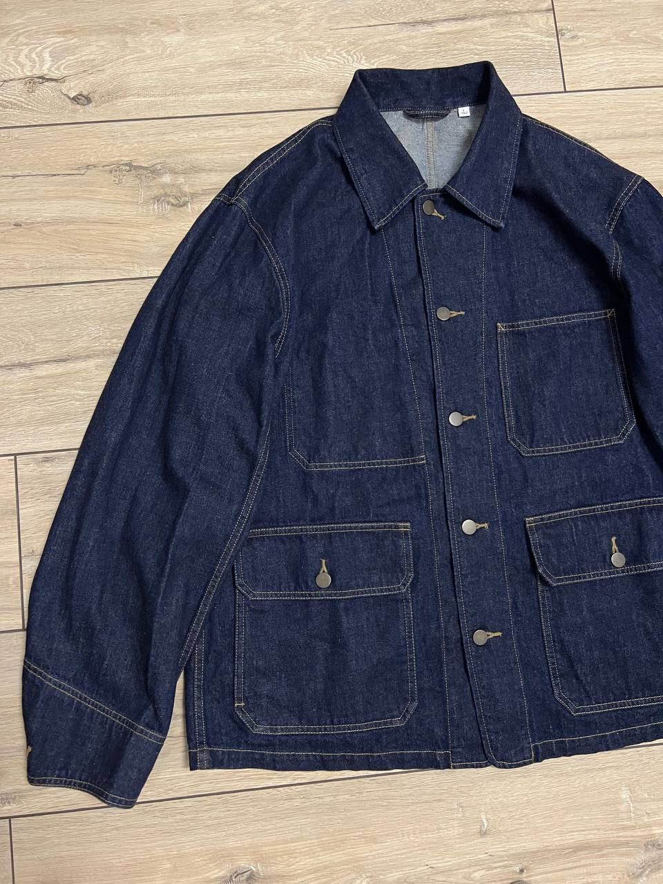 Uniqlo Uniqlo U Denim Work Wear Jacket Shirt sz L Front Pockets Size US L / EU 52-54 / 3 - 6 Thumbnail