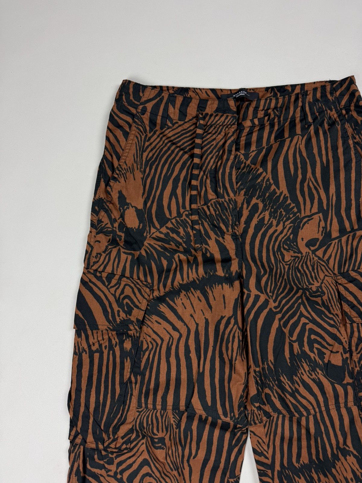 Weekend Max Mara Weekend Max Mara Ladies Zebra Pattern Cargo Pants Trousers Size 29" - 6 Thumbnail