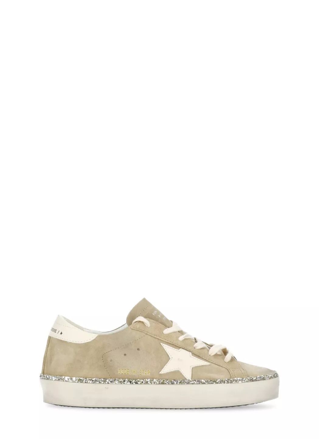 GOLDEN GOOSE Hi Star Women's Beige/White Suede Sneakers New
