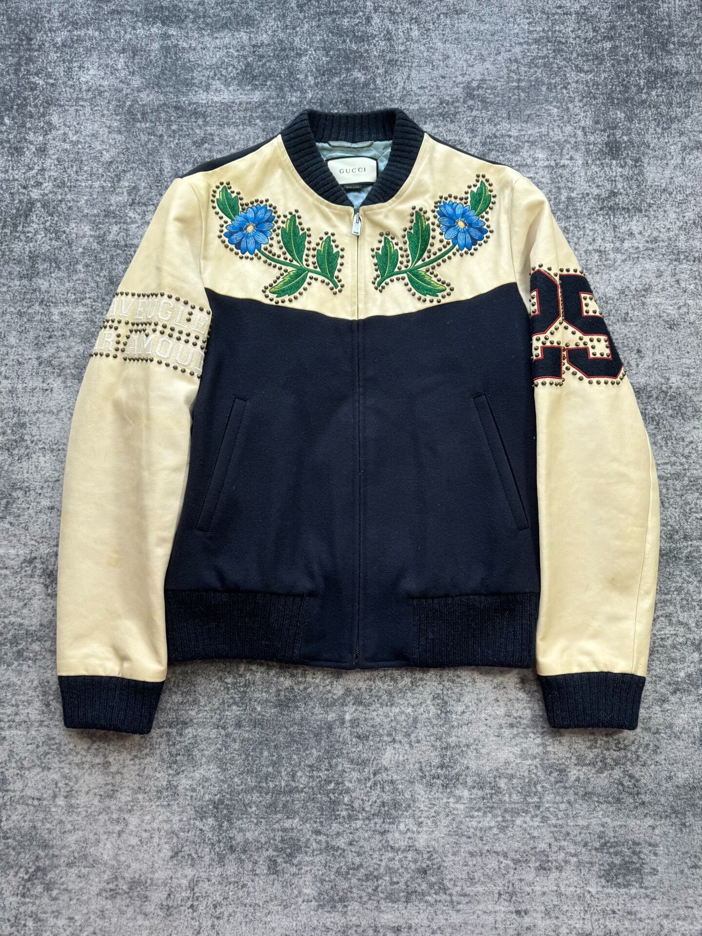 Gucci Gucci Floral Studded Embroidered Wool Jacket Size US L / EU 52-54 / 3 - 1 Thumbnail