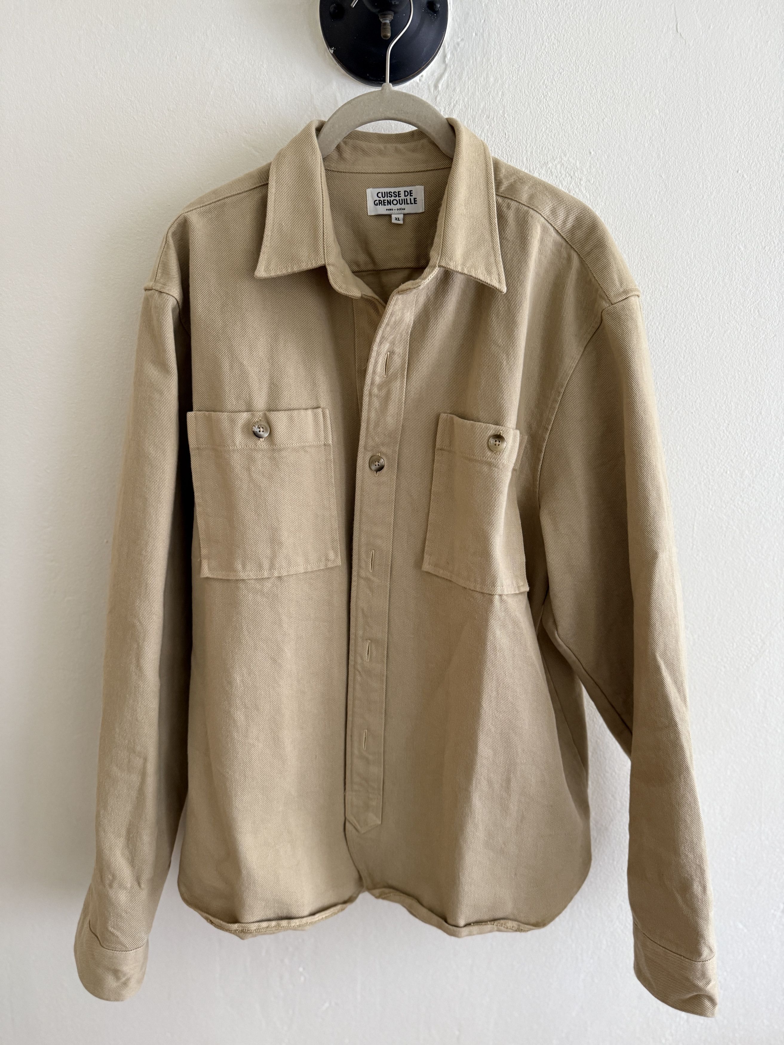 Cuisse de Grenouille Tan Twill Paris Over Shirt Size US XL / EU 56 / 4 - 2 Thumbnail