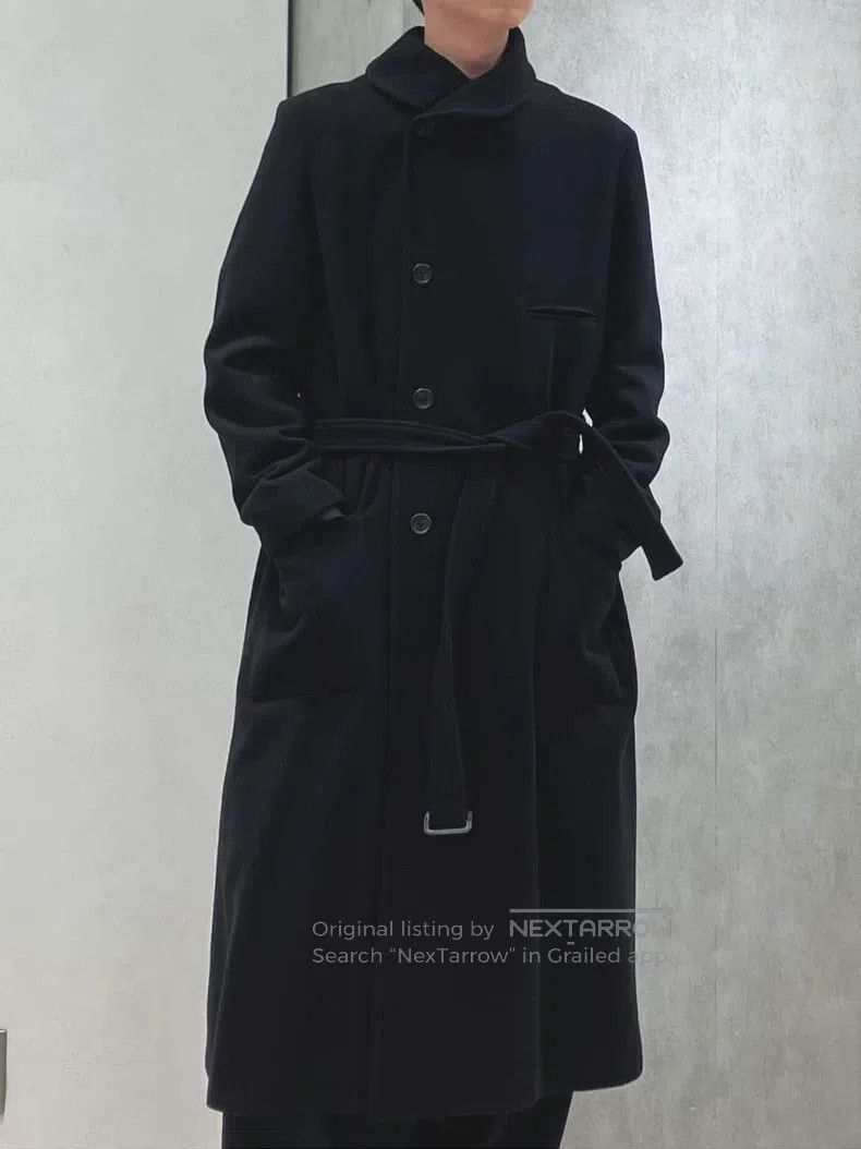 Yohji Yamamoto YOHJI YAMAMOTO Stand Collar Belted Coat Size US S / EU 44-46 / 1 - 4 Thumbnail