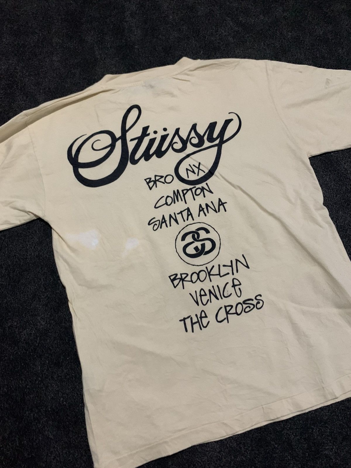 Stussy Stüssy World Tour Cities T-Shirt (Y2K Era) Size US S / EU 44-46 / 1 - 12 Thumbnail