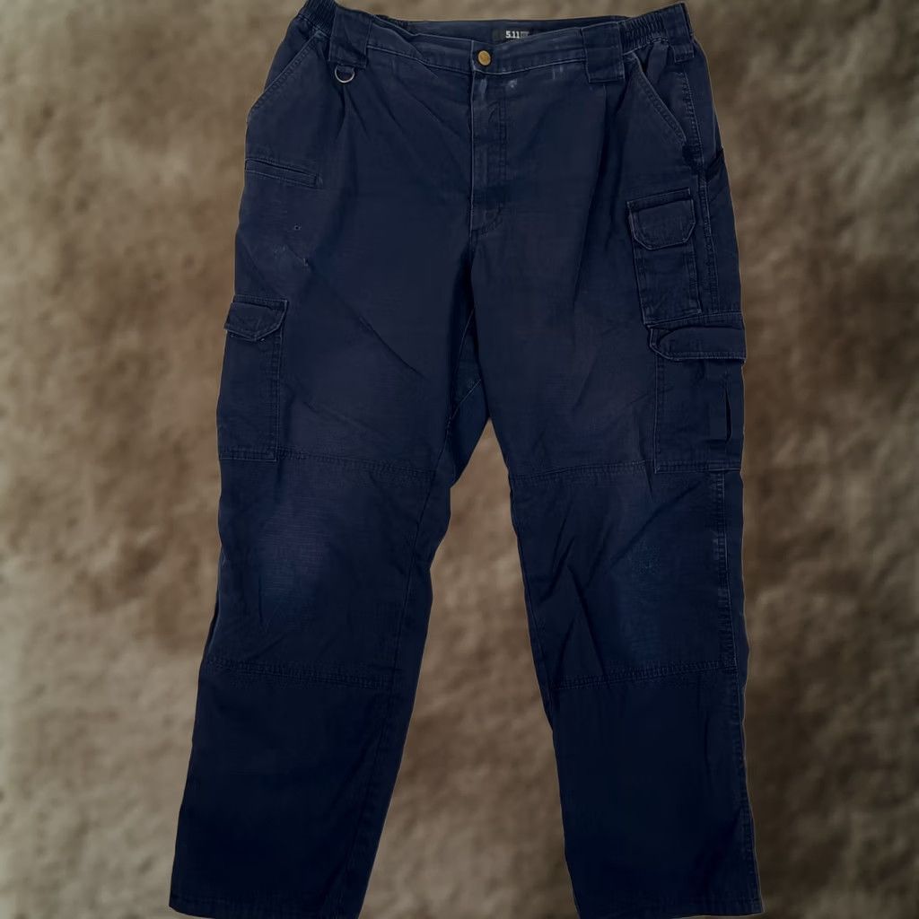 Vintage 5.11 Tactical Cargo Pants 38x32 Blue Ripstop Workwear Utility Stretch Waist Size US 38 / EU 54 - 1 Thumbnail