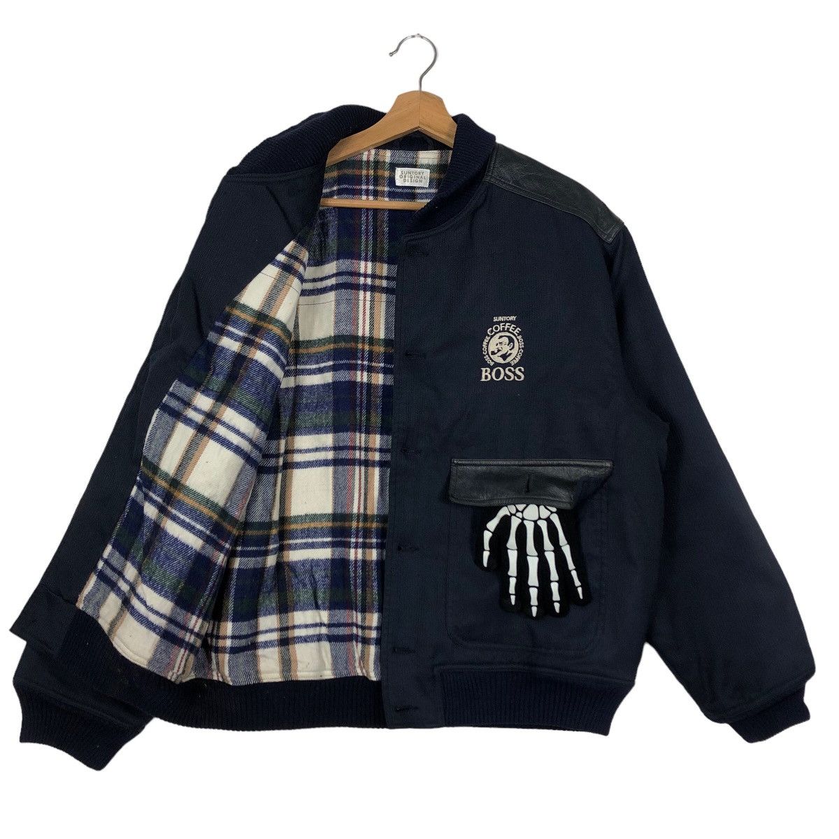 Japanese Brand 🔥90s Vintage Wool Bomber Jacket Suntory Coffee Boss Blanket Size US M / EU 48-50 / 2 - 8 Thumbnail