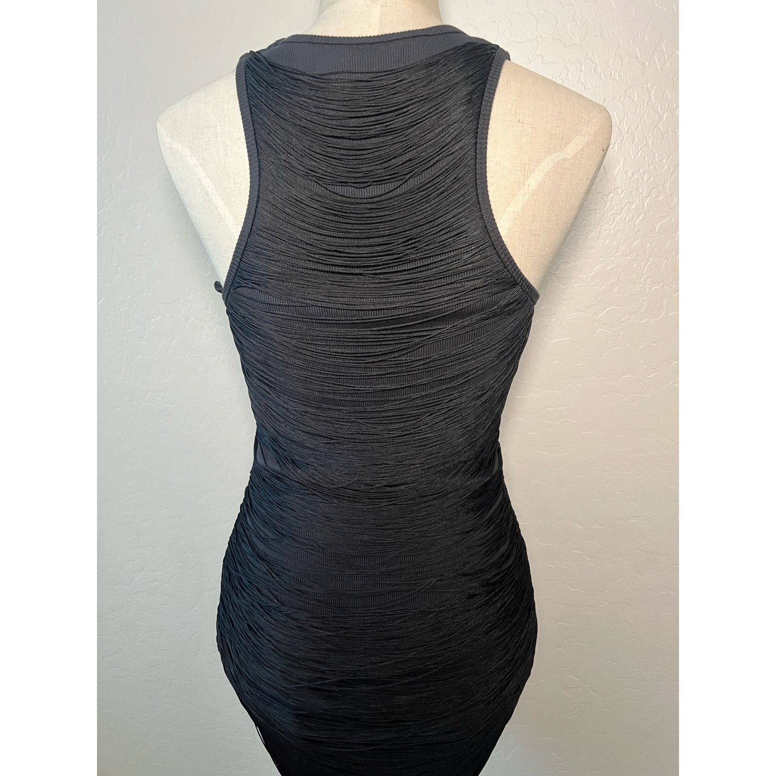 Alexander Wang ALEXANDERWANG FRINGE TANK DRESS BLACK Size M / US 6-8 / IT 42-44 - 7 Thumbnail