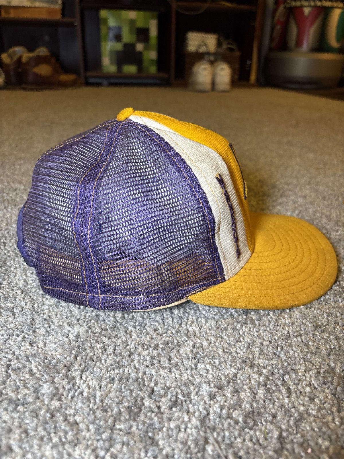 NFL × Vintage Vintage Minnesota Vikings AJD Lucky Stripes Snapback Hat Size ONE SIZE - 2 Thumbnail