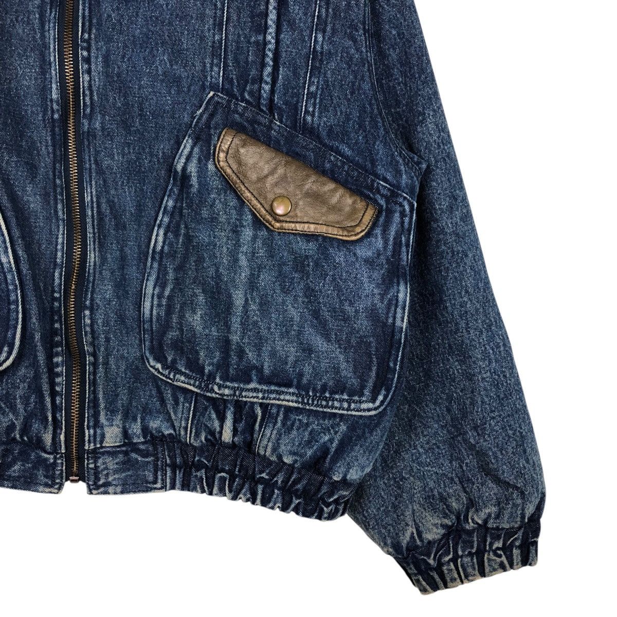 Japanese Brand 📌Vintage Bomber Denim Jacket Unbranded Blanket Issey Miyake Size US M / EU 48-50 / 2 - 6 Thumbnail