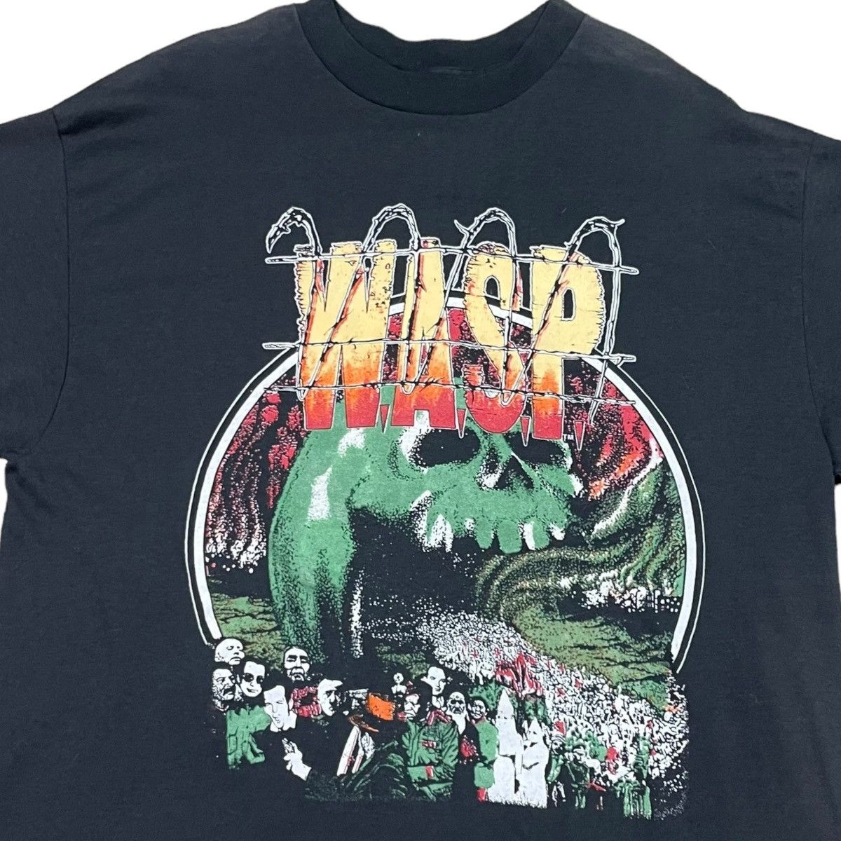 Band Tees × Vintage Vintage WASP Metal Rock Band Black Tour Shirt Adult Large Size US L / EU 52-54 / 3 - 2 Thumbnail