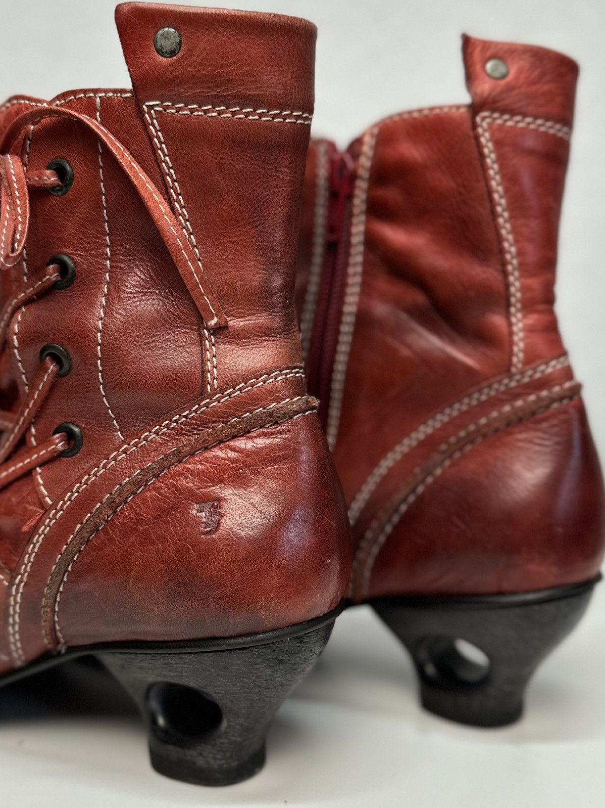 A.S.98 Leather RICK OWENS STYLE AVANT-GARDE Boots BROGUE Guidi LGB Size US 10 / IT 40 - 6 Thumbnail