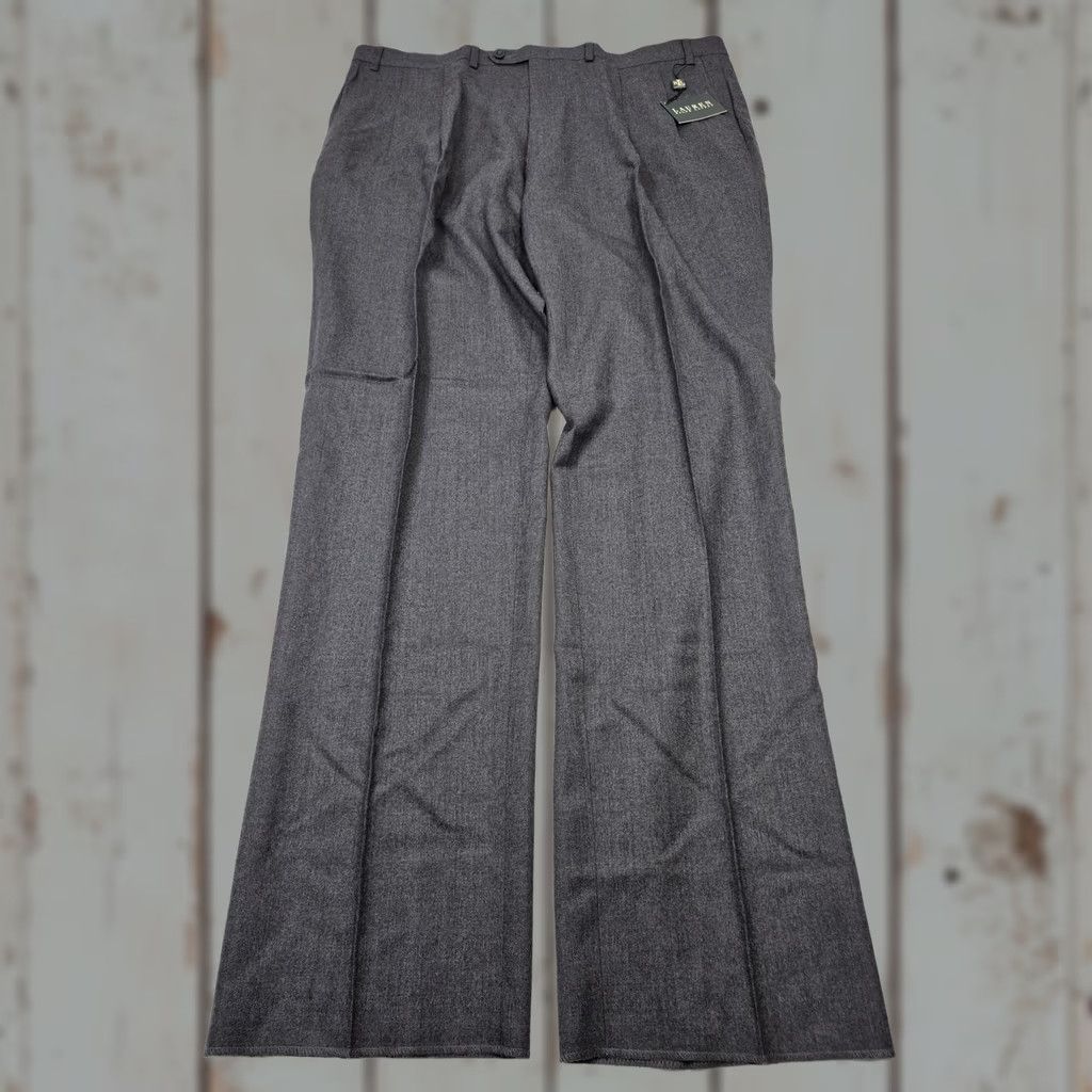Ralph Lauren VTG Lauren Ralph Lauren Dress Pants Men 44x36 Gray Wool Flat Front Unhemmed Adjustable Hem Slant Pockets Dress Trousers Formal Office Winter Size US 44 / EU 60 - 1 Thumbnail