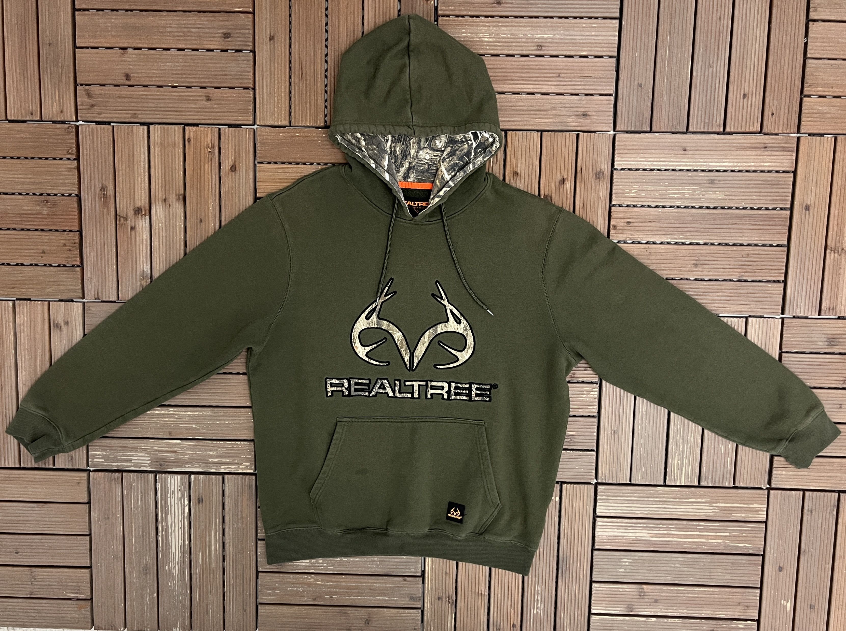 Realtree × Vintage Realtree Stitched Vintage Green Sweater Hoodie Size US L / EU 52-54 / 3 - 5 Thumbnail