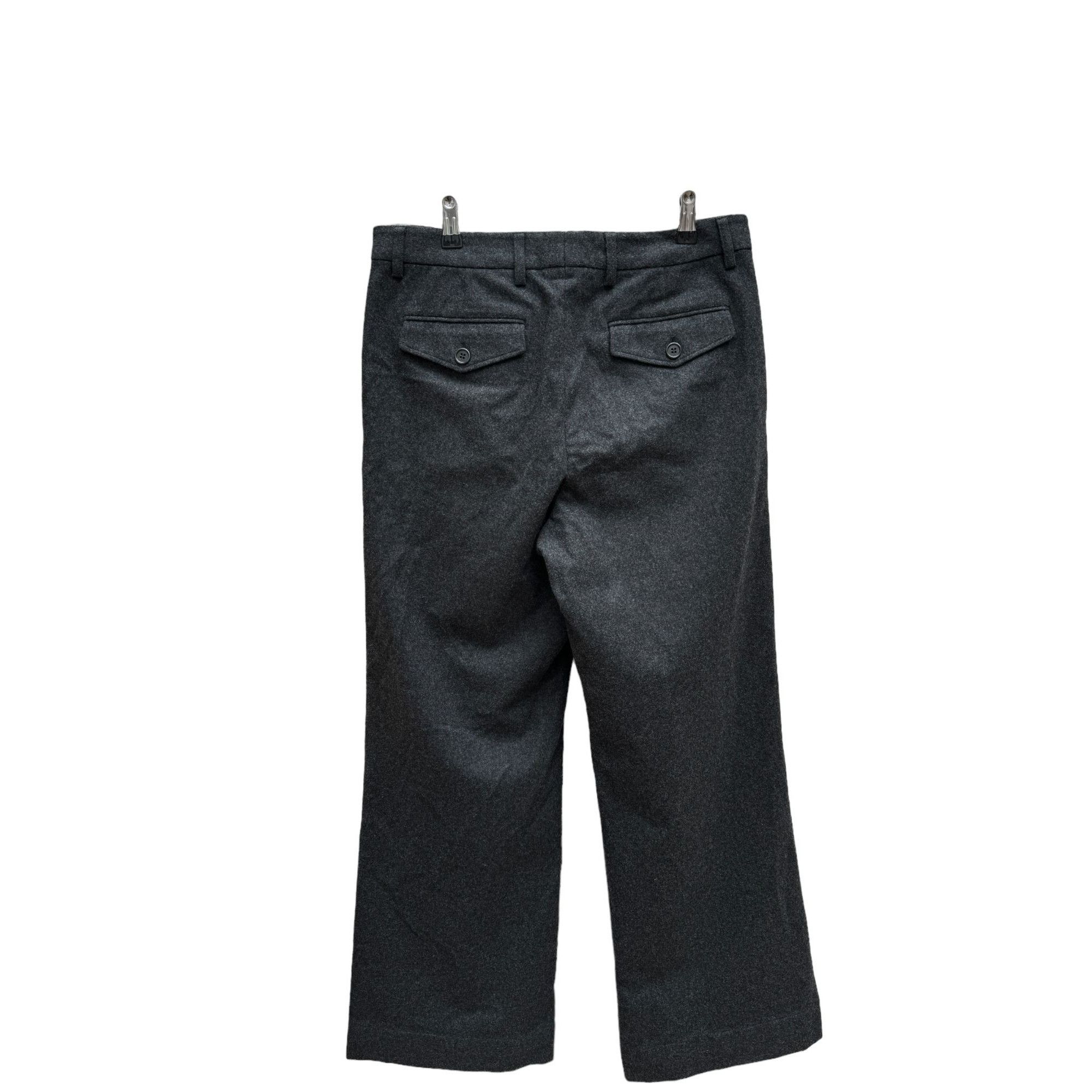 Dries Van Noten Grey Wool Wide Pants Size US 30 / EU 46 - 3 Thumbnail