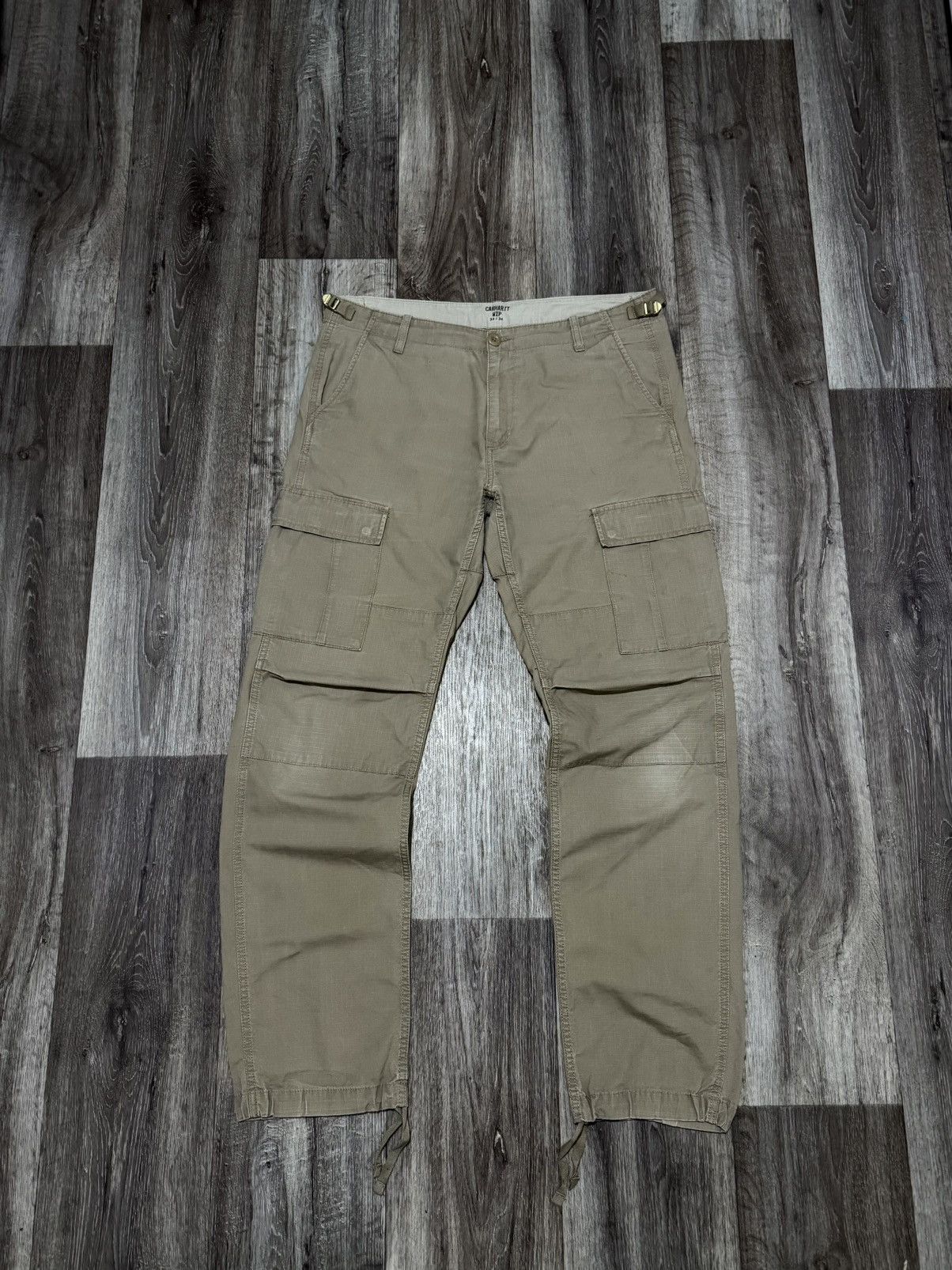 Carhartt CARHARTT MILITARY CARGO PANTS MEN’S ARMY CLASSIC DISTRESSED Size US 34 / EU 50 - 2 Thumbnail