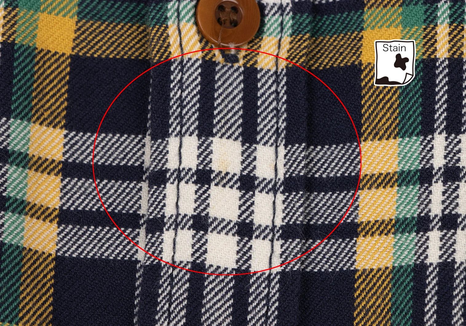 Junya Watanabe Checkered Flannel Shirt in Yellow and Navy, Size XS Size US XS / EU 42 / 0 - 3 Thumbnail