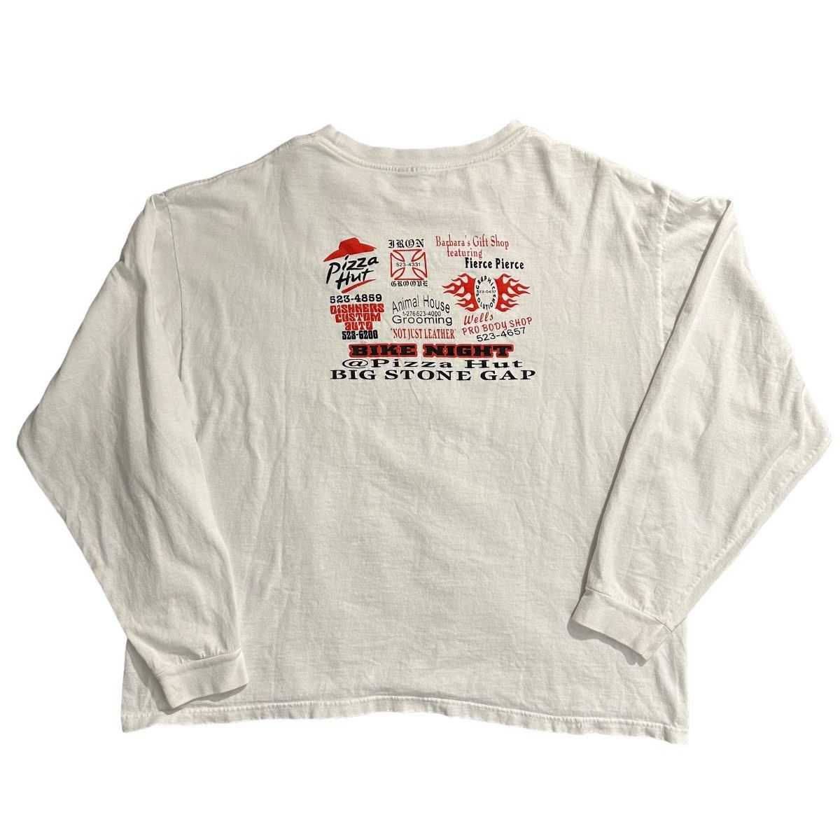 Majestic × Vintage Vintage Westcoast Choppers Pizza Hut Biker Longsleeve Shirt Size US XL / EU 56 / 4 - 3 Thumbnail
