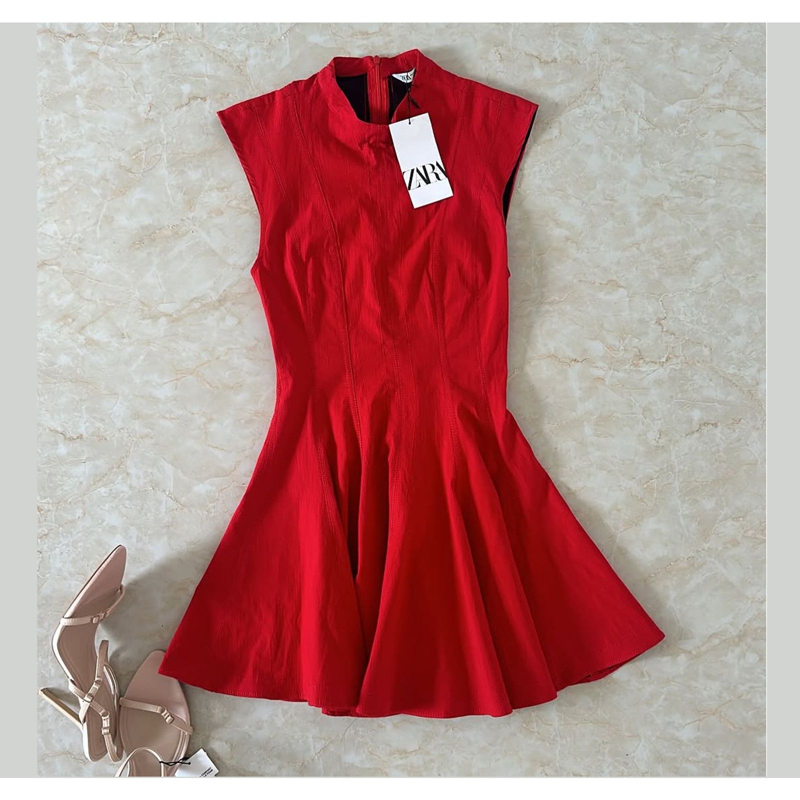 Zara ZARA BLOGGER FAVE!!! Sleeveless Mini Dress NWT Size L / US 10 / IT 46 - 22 Thumbnail