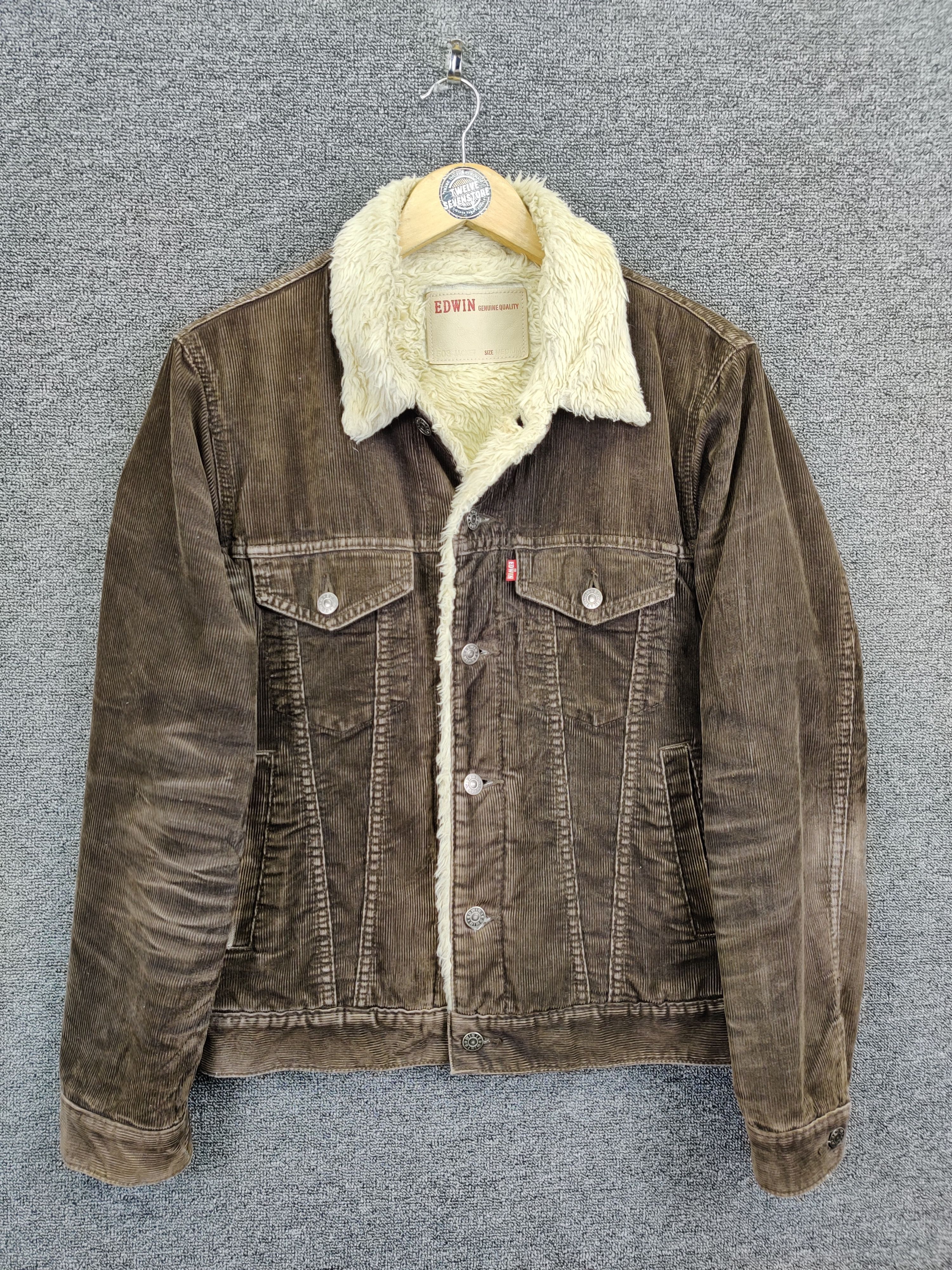 Edwin Vintage Edwin Shearling Corduroy Jacket Size US M / EU 48-50 / 2 - 1 Thumbnail