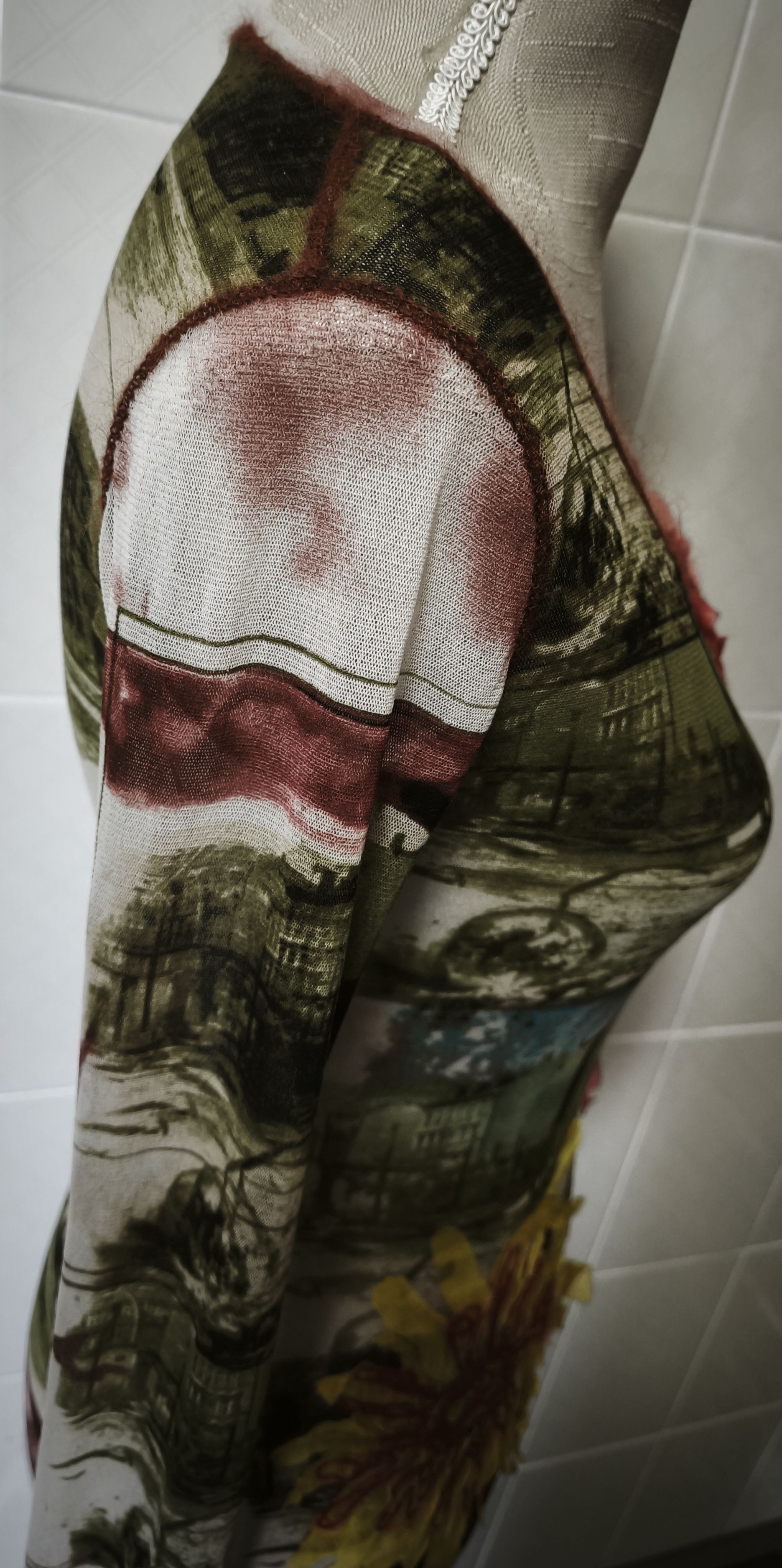 Jean Paul Gaultier 2002 - Old buildings photos print - mesh top Size M / US 6-8 / IT 42-44 - 16 Thumbnail