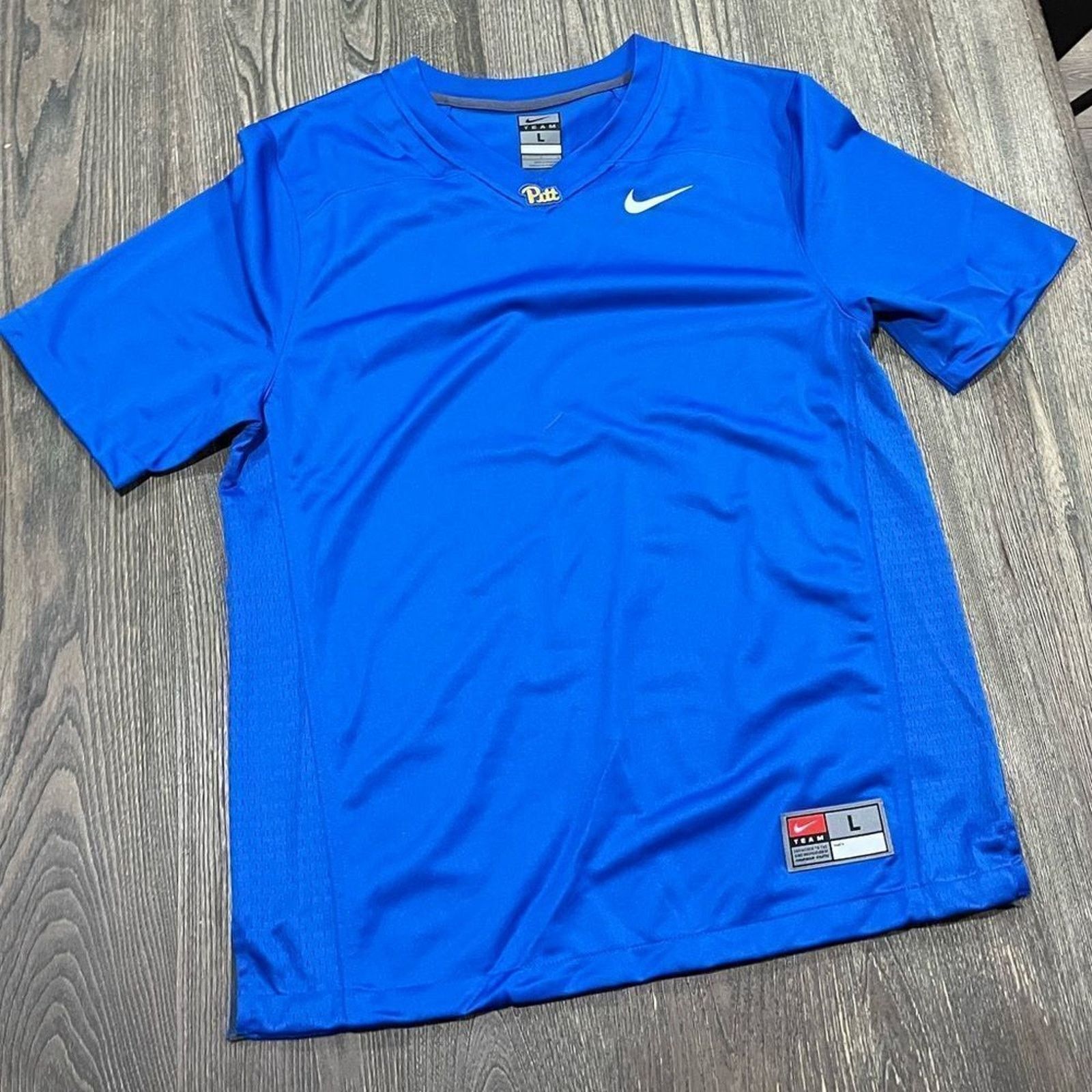 Nike NWOT Nike Team Jersey Short Sleeve V-Neck Blue Large Size US L / EU 52-54 / 3 - 1 Thumbnail