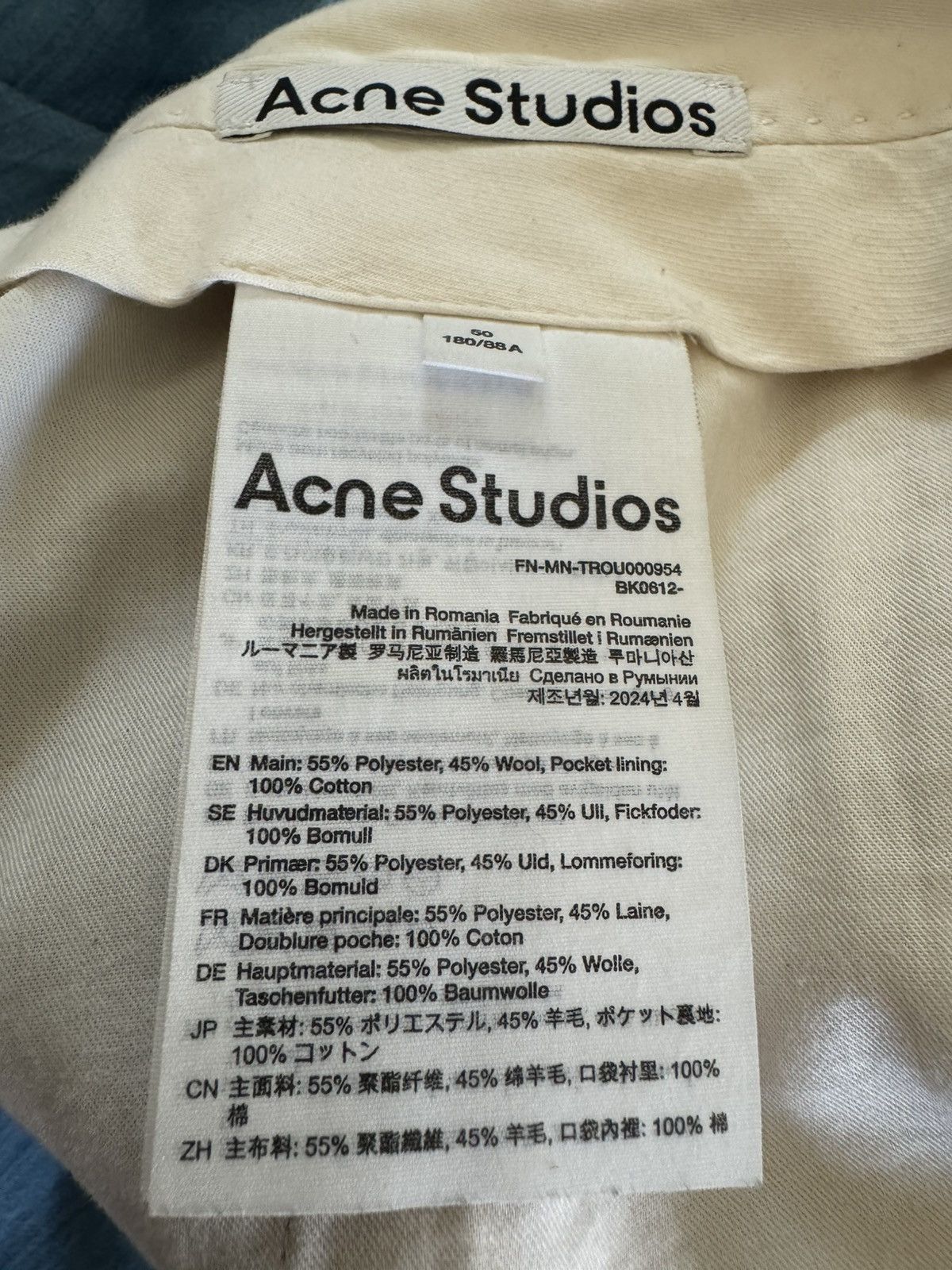 Acne Studios Acne Studios Black Tailored Trousers Size US 34 / EU 50 - 3 Thumbnail