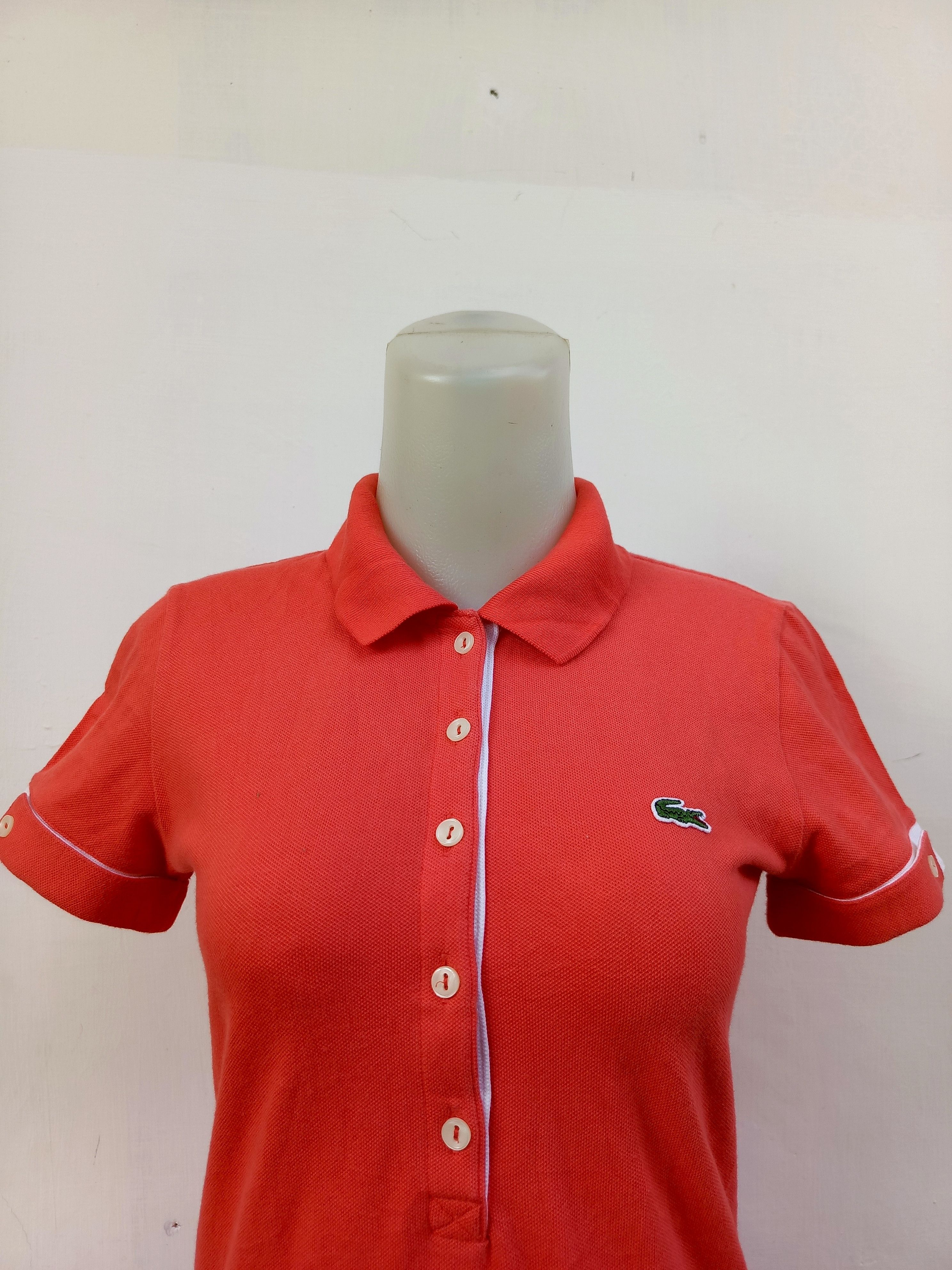 Lacoste Lacoste Polo Dress Red Short Sleeve Size XS / US 0-2 / IT 36-38 - 2 Thumbnail