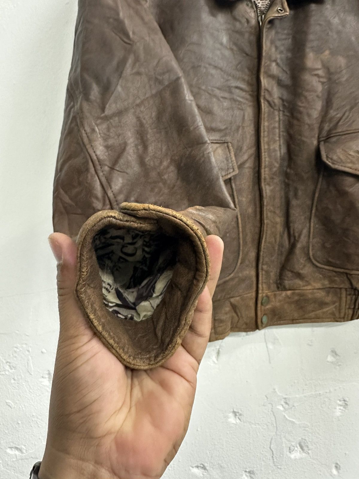 Vintage 90’s Distress Mondick Leather Jacket Size US M / EU 48-50 / 2 - 6 Thumbnail