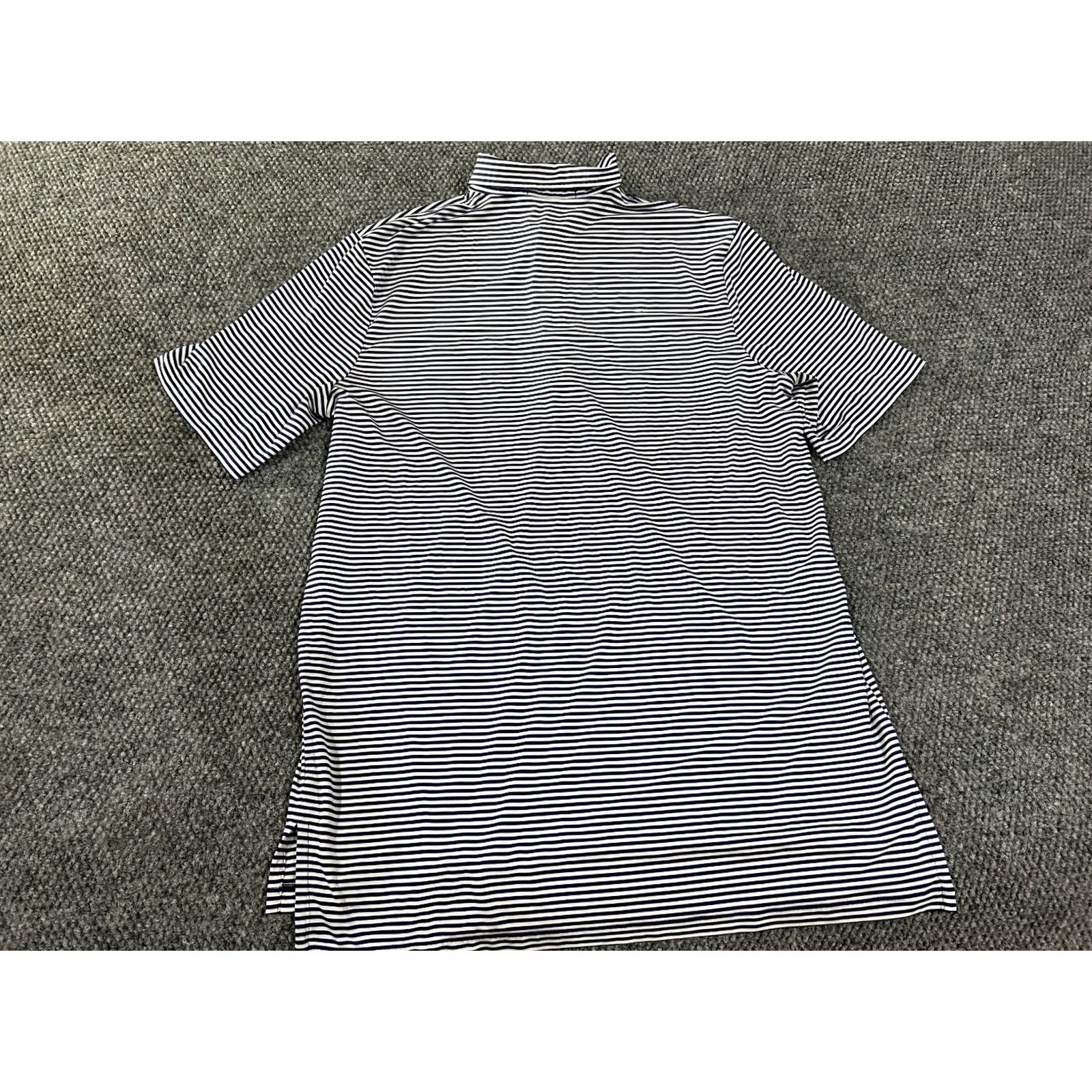 RLX Ralph Lauren RLX Ralph Lauren Polo Shirt Mens Large Blue White Striped Stretch Performance Golf Casual Shirt Size US L / EU 52-54 / 3 - 6 Thumbnail