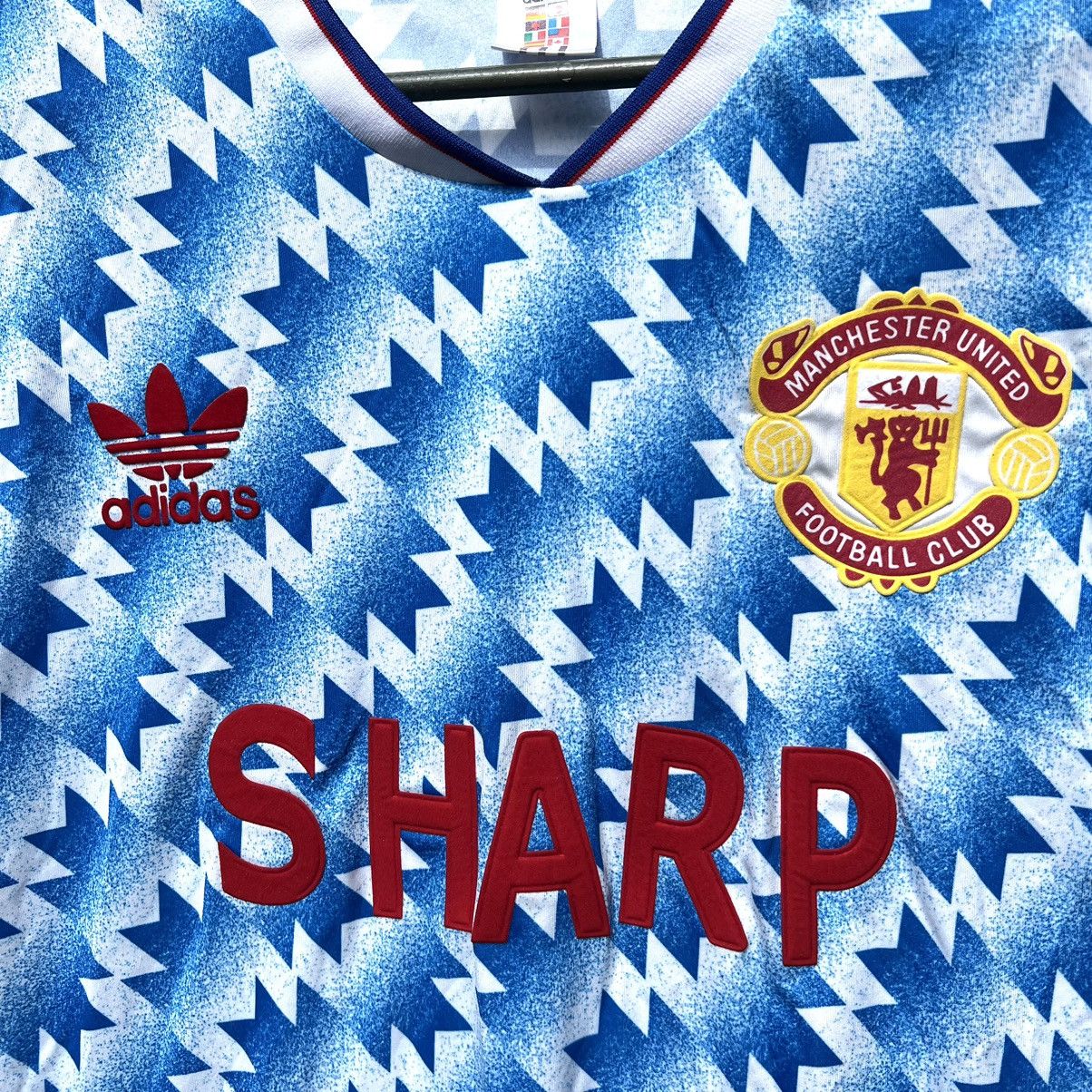 Adidas soccer jersey Adidas Manchester United 1990 1991 fake Size US XXL / EU 58 / 5 - 4 Thumbnail