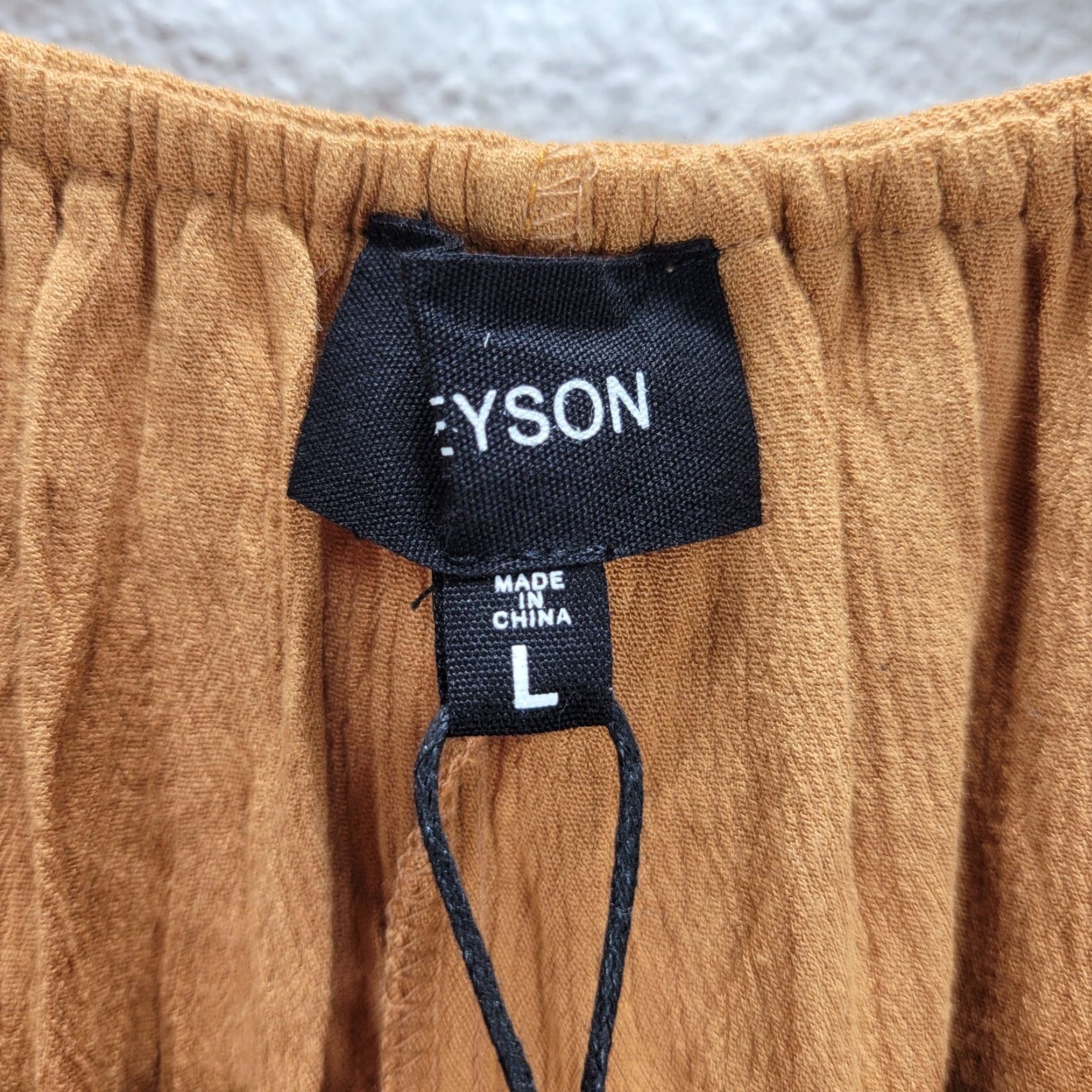 Vintage Heyson Brown Off The Shoulder Boho Blouse Shirt Flounce Soft Long Sleeve L NWT Size L / US 10 / IT 46 - 3 Thumbnail