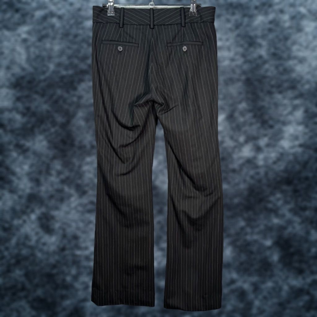 Club Monaco Club Monaco Womens Dress Pants Black Pinstripe Wool Blend Size 0 Straight Front Flat Dress Pants Womens Size 25" / US 0 / IT 36 - 1 Thumbnail