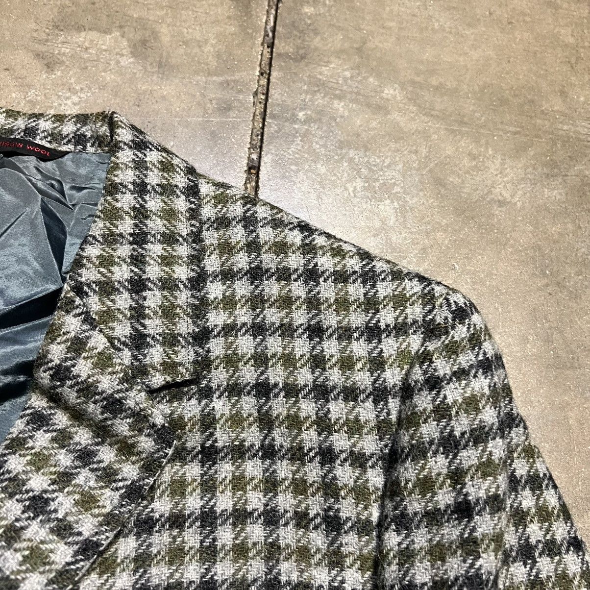 Hart Schaffner Marx Vintage Hart Schaffner Mark Houndstooth Wool Blazer Jacket Size 44R - 5 Thumbnail