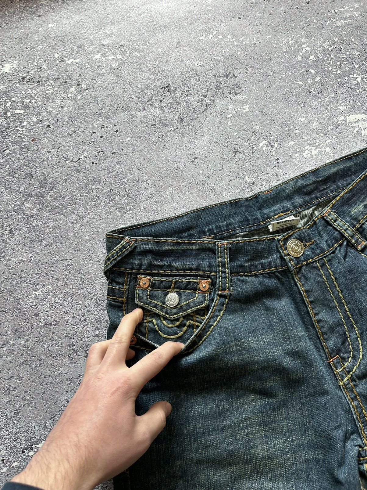True Religion × Vintage True Religion Jeans Made In USA Chief Keef Style Y2K RAP Size US 34 / EU 50 - 6 Thumbnail