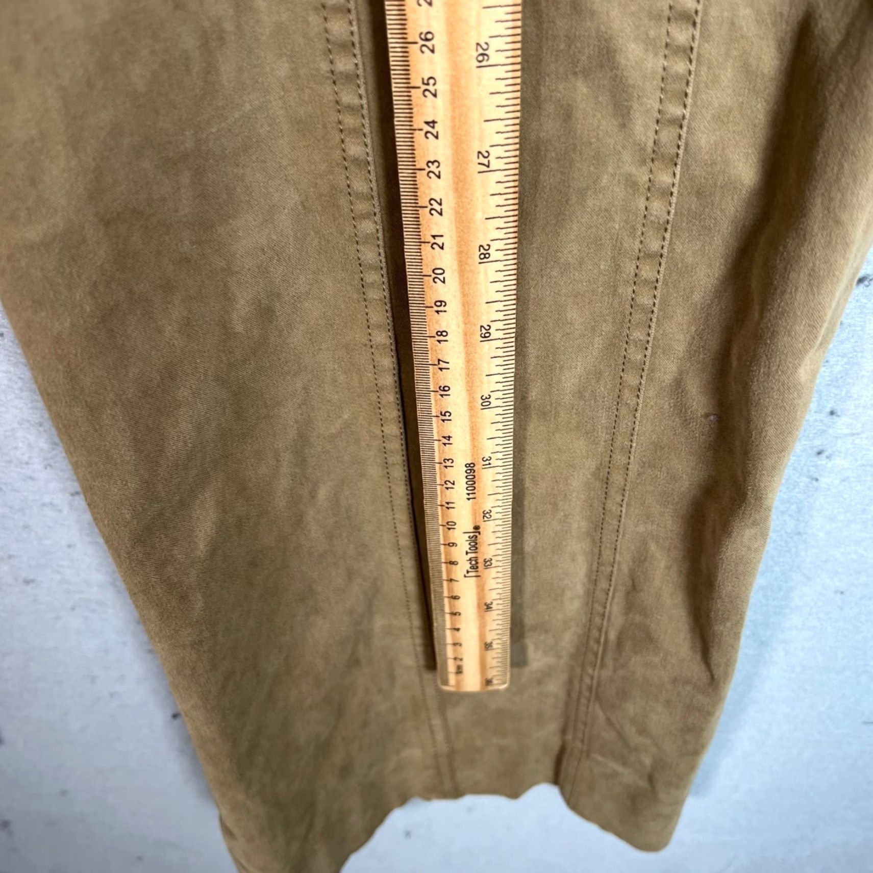 Vintage VINTAGE LVIR LA Project Womens Khaki High-Waisted Wide-Leg Cotton Blend Pants Size Small Size 28" / US 6 / IT 42 - 6 Thumbnail