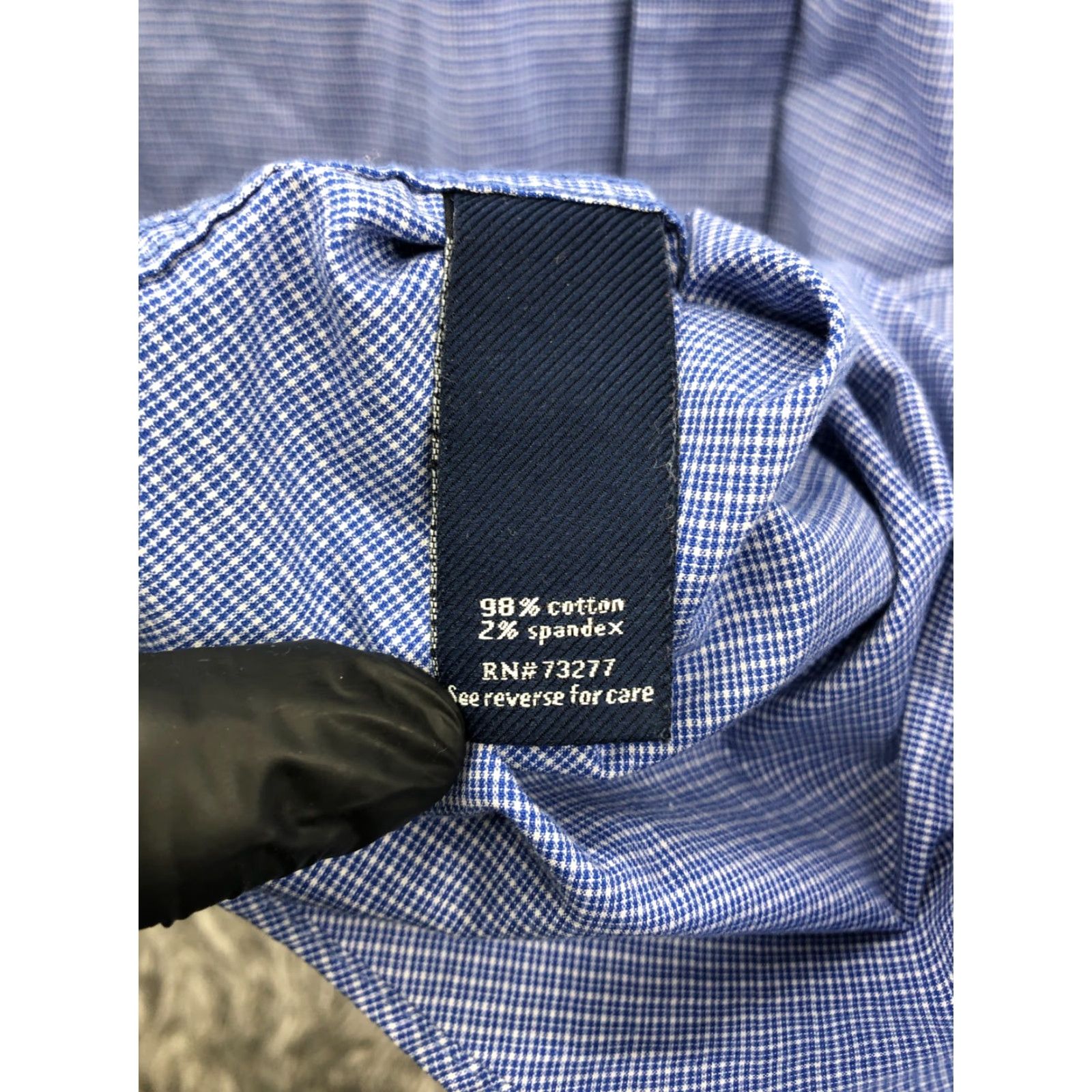Croft & Barrow Croft & Barrow Classic Fit No Iron Shirt Mens Long Sleeve Size 17 Blue Plaid Button-Up Casual Shirt Size US XL / EU 56 / 4 - 7 Thumbnail