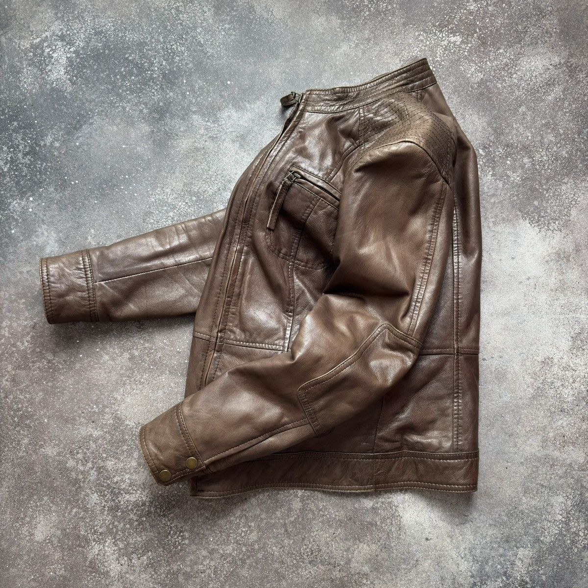 20471120 × If Six Was Nine Vintage Y2K Amazing Leather Moto Biker Jacket Size S / US 4 / IT 40 - 2 Thumbnail