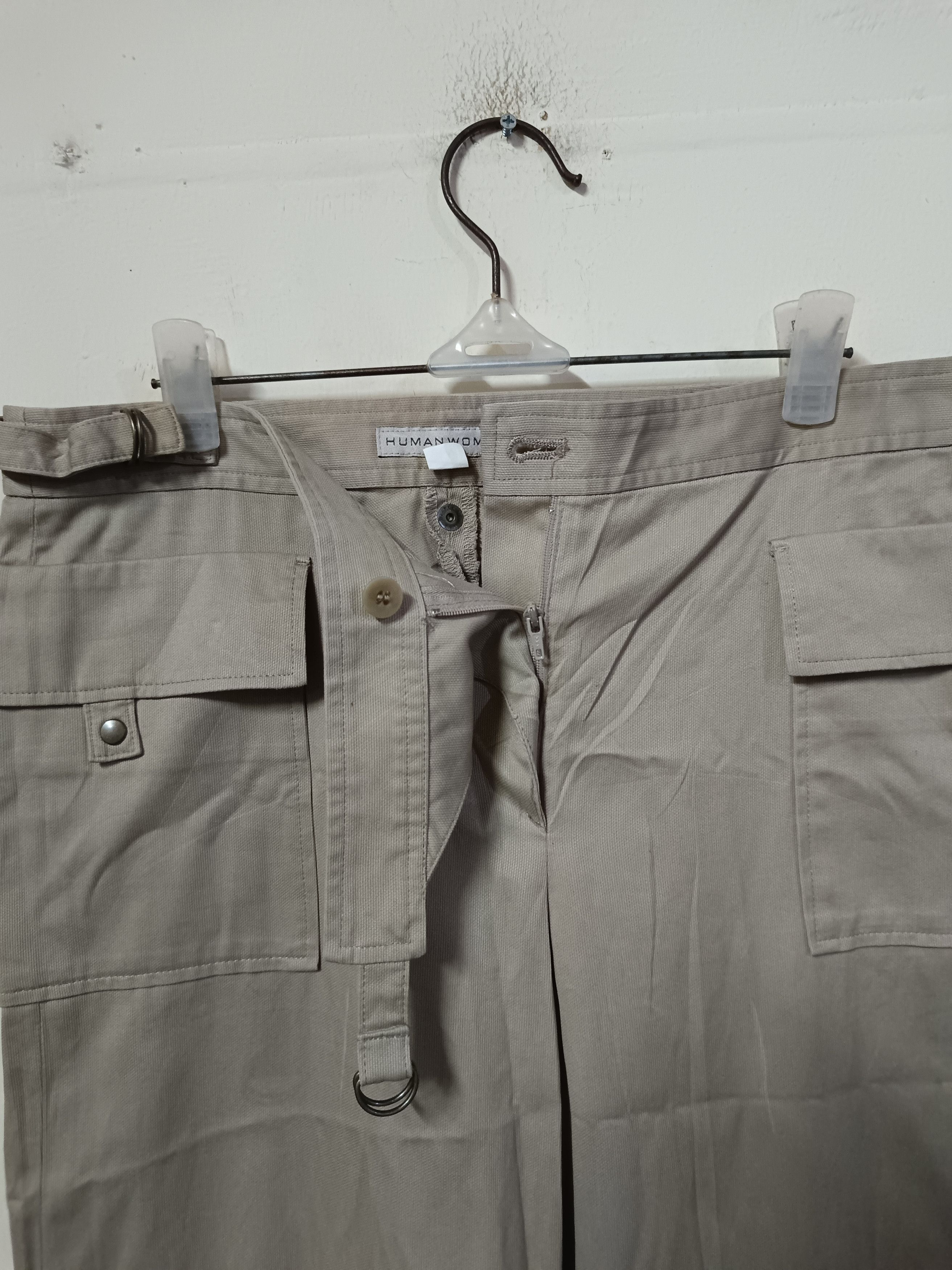 Human Woman wide leg cargo style pants