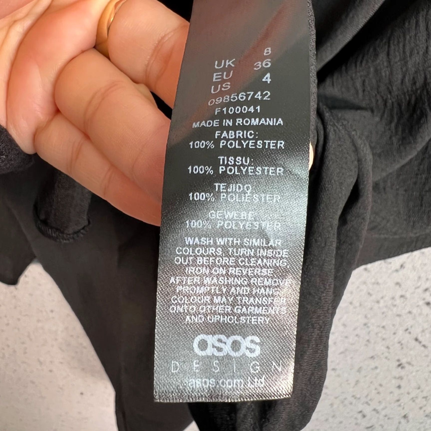 Asos ASOS Design Black Kimono Style Blouse Size US 4 Polyester Womens Top Size S / US 4 / IT 40 - 4 Thumbnail