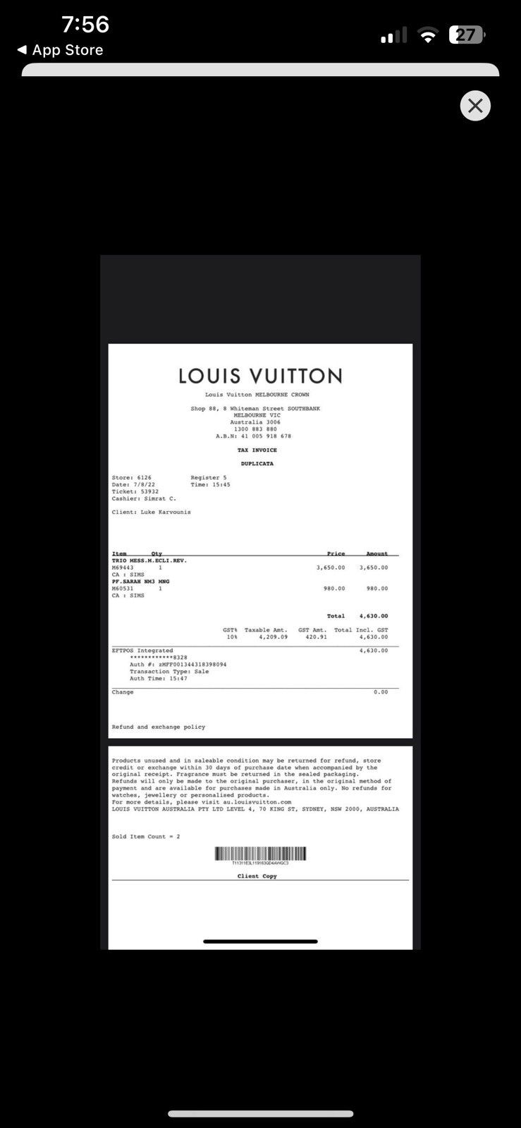 Louis Vuitton Louie v satchel bag Size ONE SIZE - 8 Thumbnail