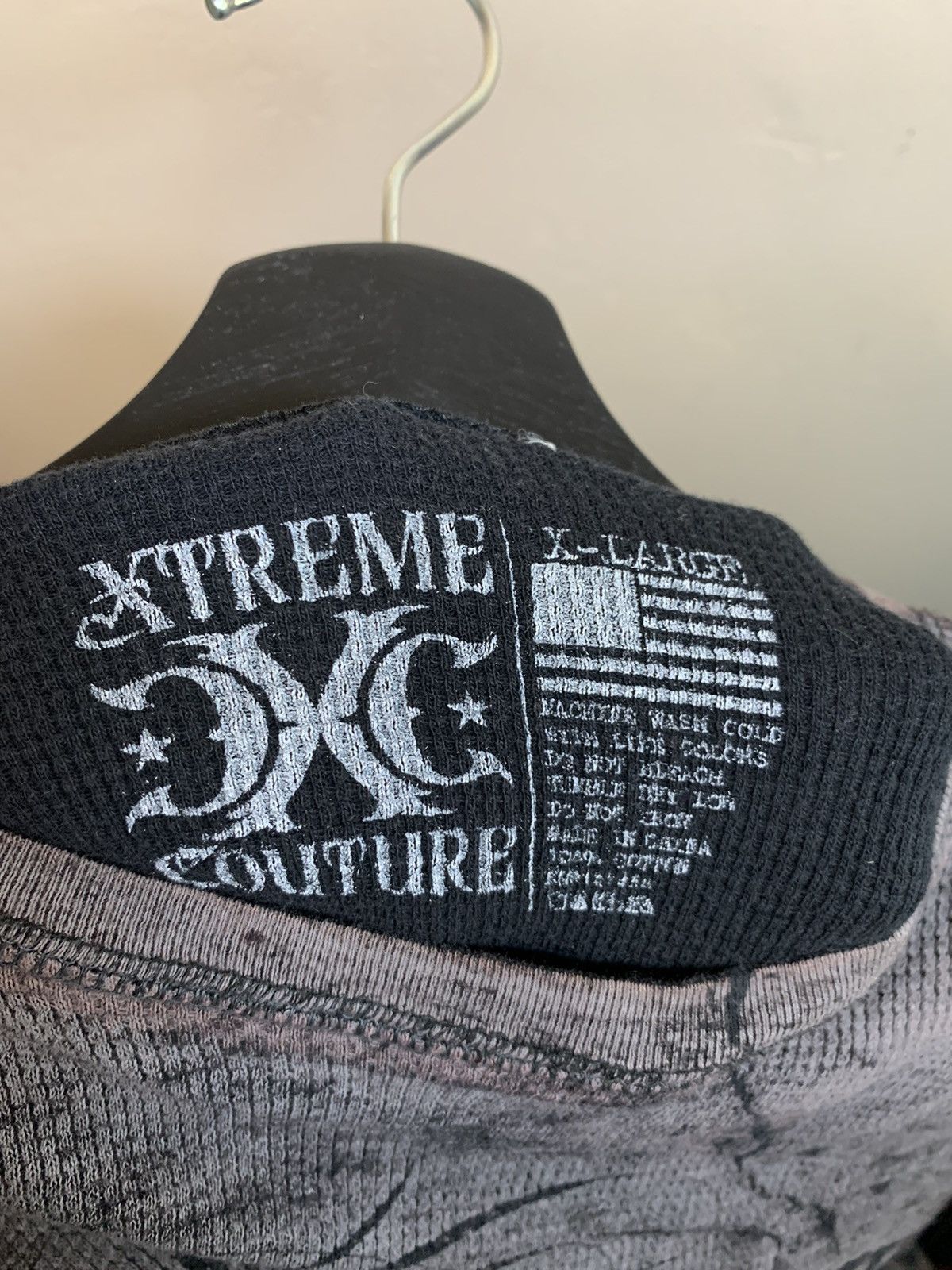 Vintage RARE Vintage Xtreme Couture Dead Or Alive Knit Thermal Shirt Size US XL / EU 56 / 4 - 4 Thumbnail