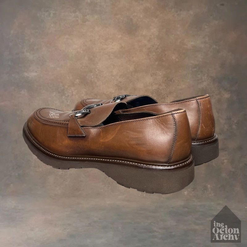 Salvatore Ferragamo Salvatore Ferragamo Gancini Plaque Loafers 'Brown' 10132 Size US 9 / EU 42 - 2 Thumbnail