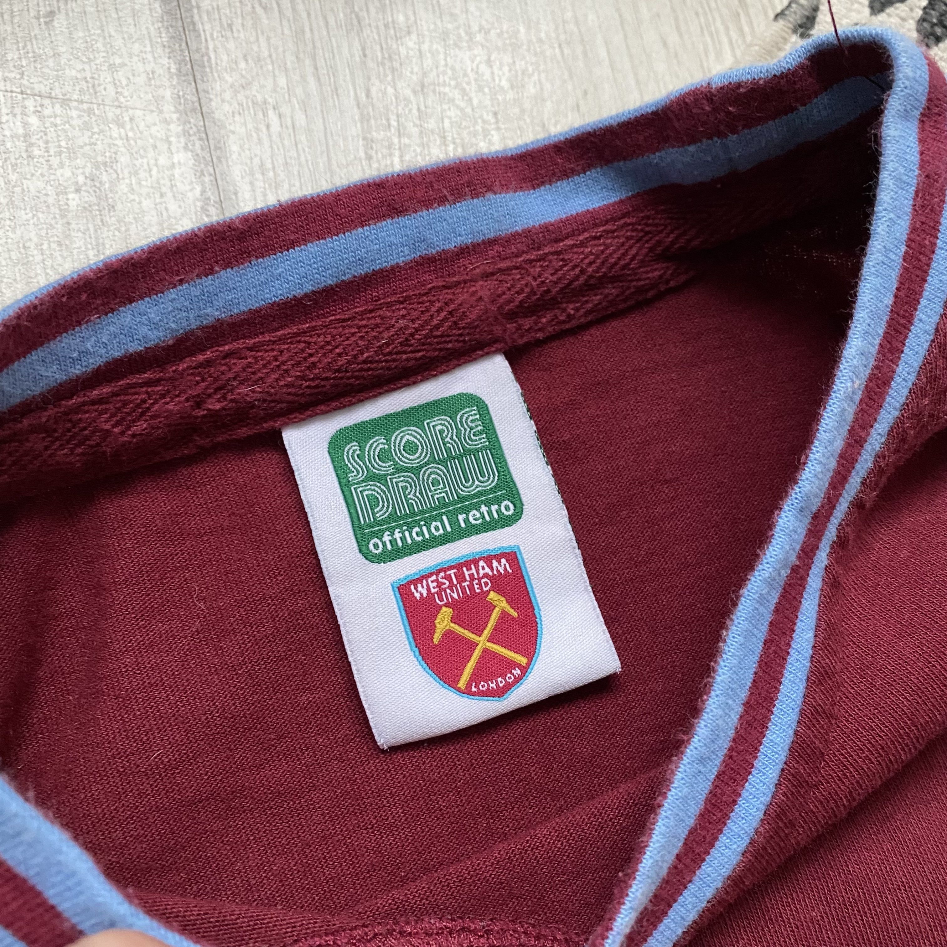 Cotton Traders ⚽️ Retro 1966 West Ham united soccer jersey Score Draw Size US M / EU 48-50 / 2 - 6 Thumbnail