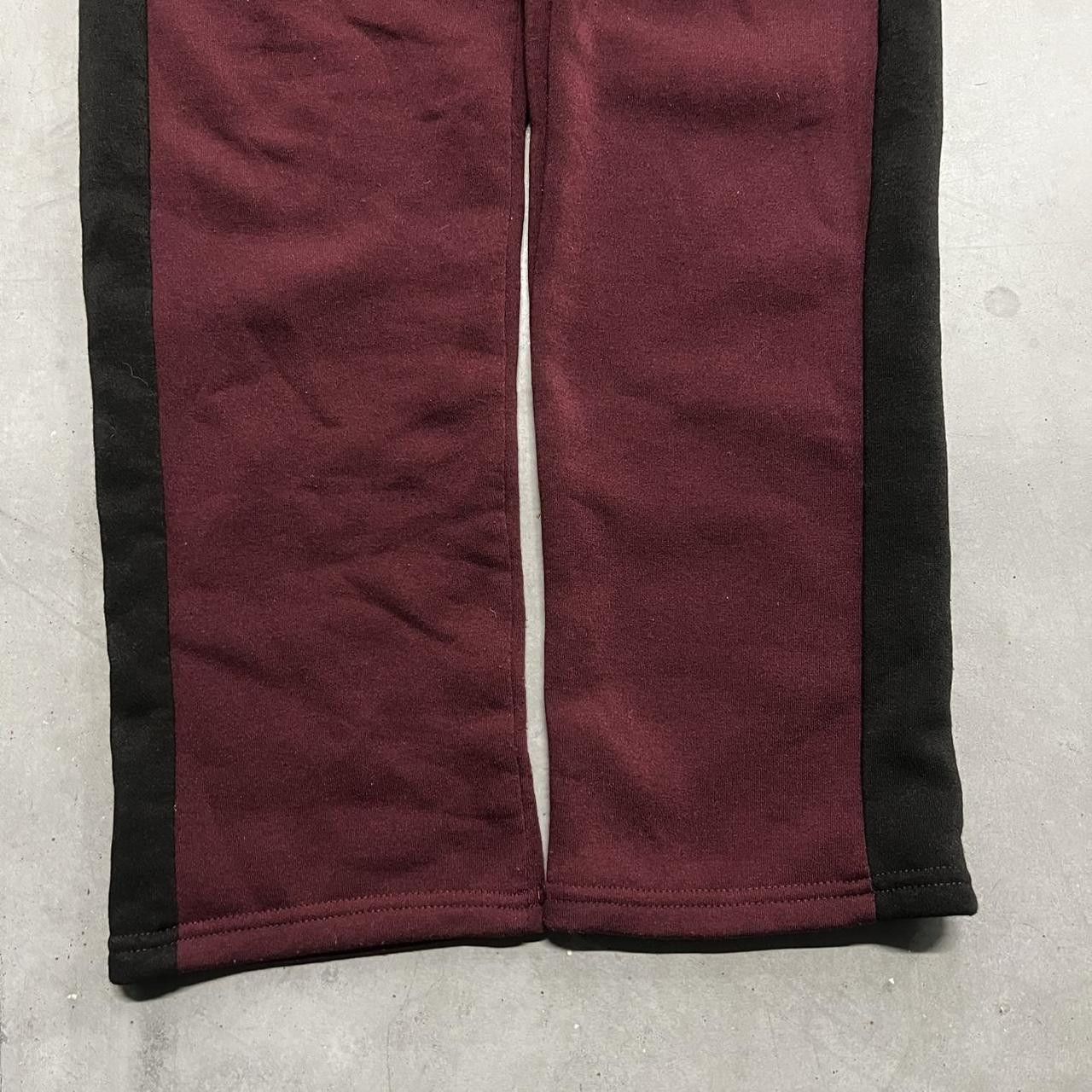Japanese Brand × Vintage Vintage Y2K/2000s burgundy Red Grunge Loungewear Sweatpants! Size US 34 / EU 50 - 4 Thumbnail