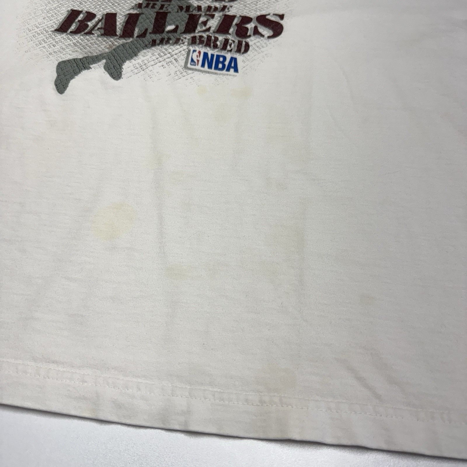 NBA Vintage NBA T Shirt Mens XL 24x26.5 White Y2K Ballers Size US XL / EU 56 / 4 - 5 Thumbnail