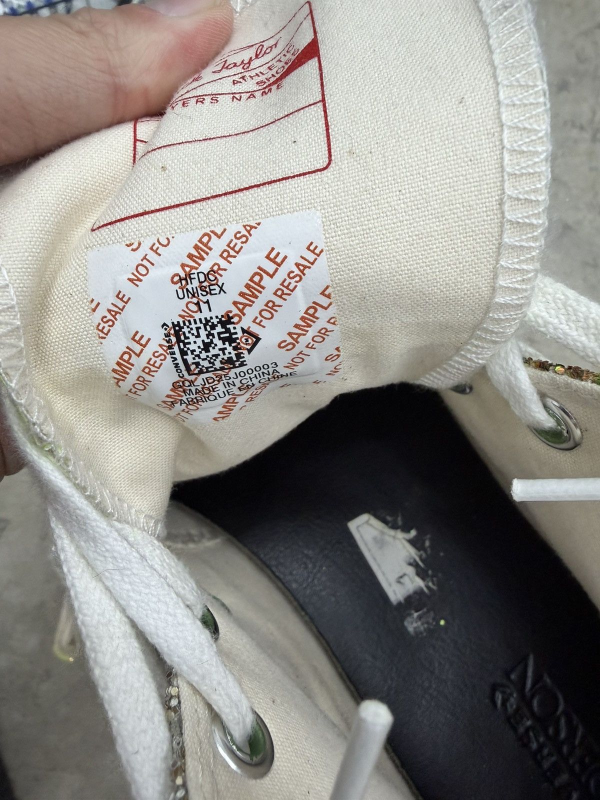 JW Anderson RARE SAMPLE JW Anderson Converse High Glitter Gold Silver Size US 11 / EU 44 - 3 Thumbnail