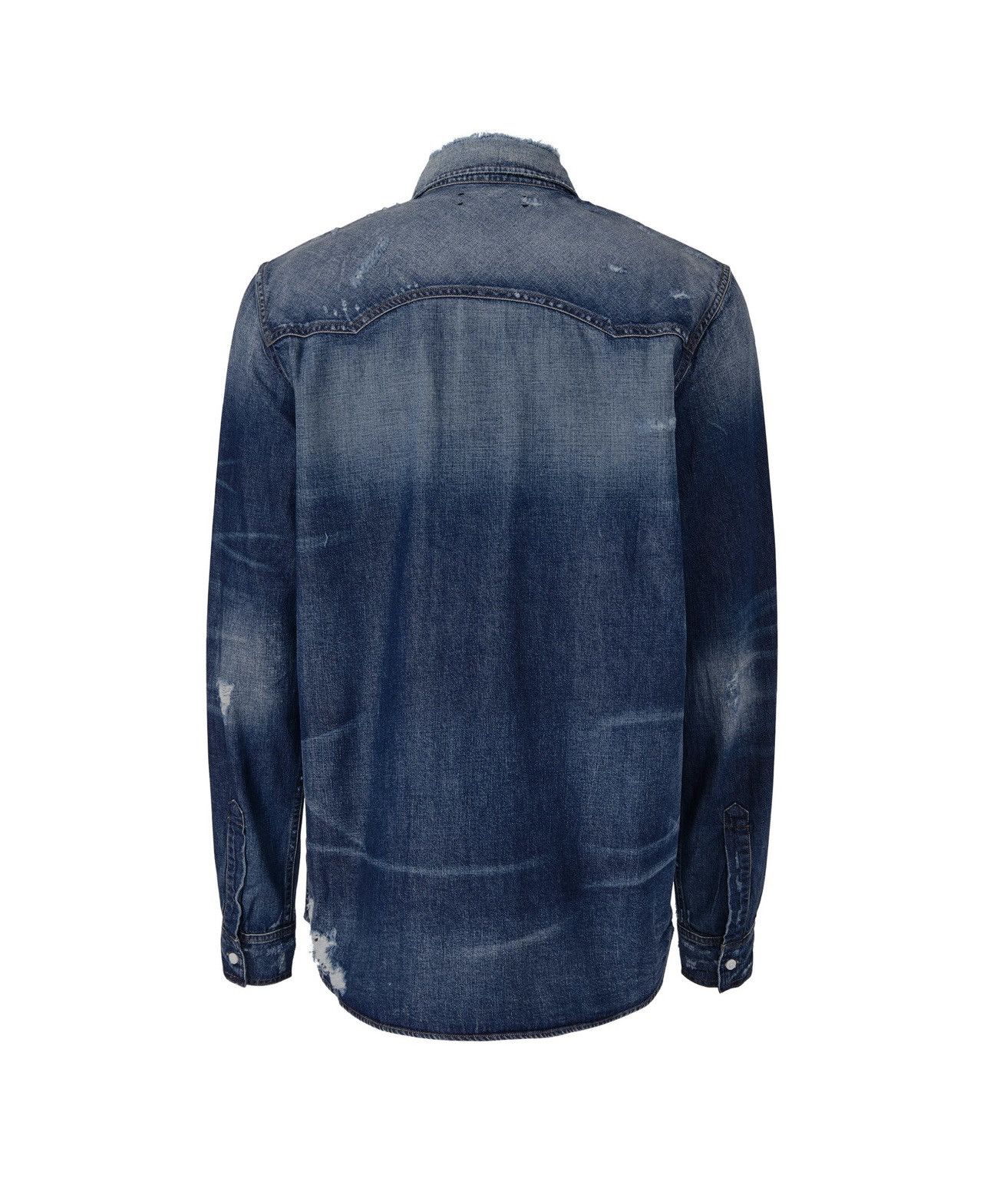 Amiri AMIRI Western Denim Distressed Long Sleeve Size US XL / EU 56 / 4 - 10 Thumbnail