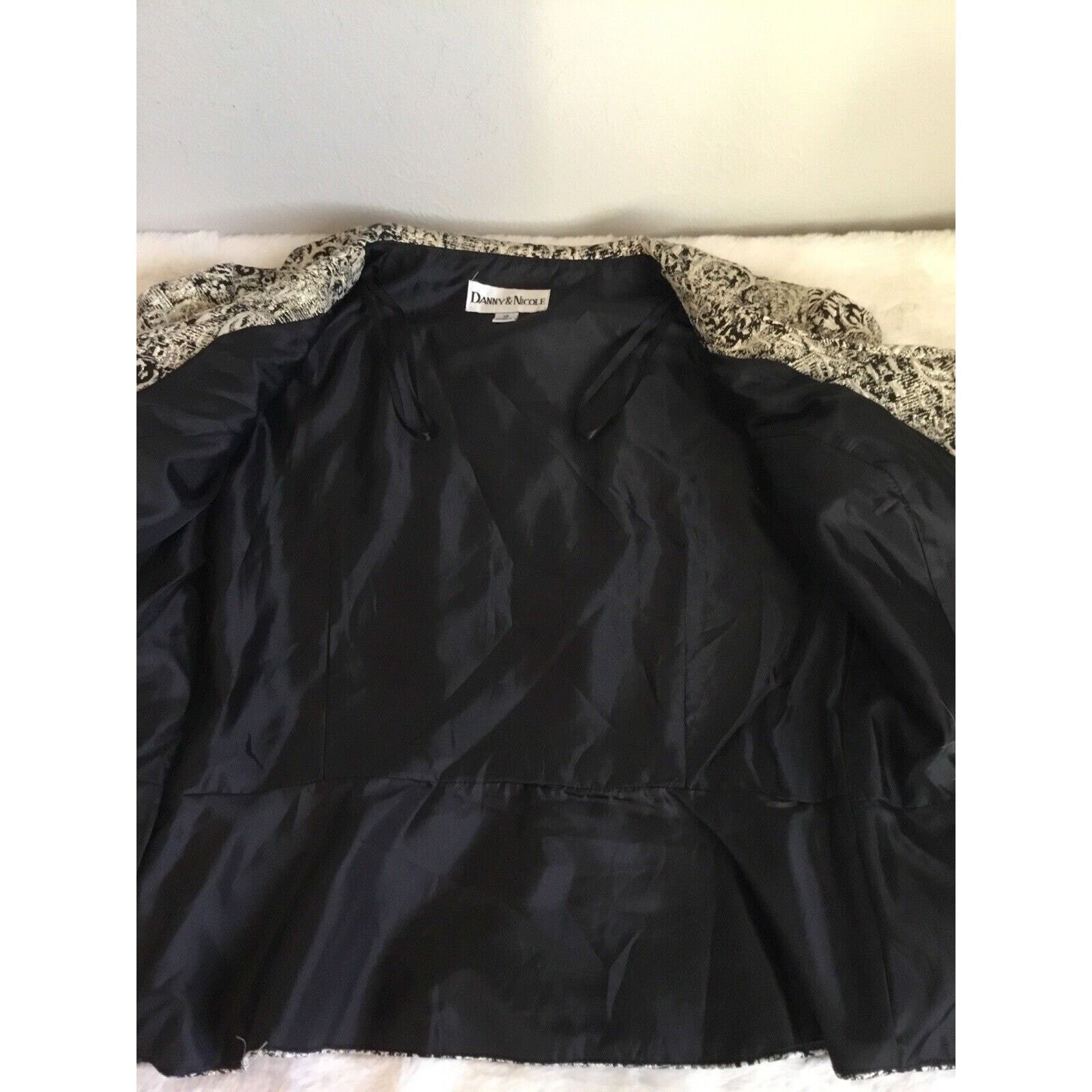 Nicole Club Danny & Nicole VTG jacket12 Black White Classic Holiday Size XL / US 12-14 / IT 48-50 - 6 Thumbnail