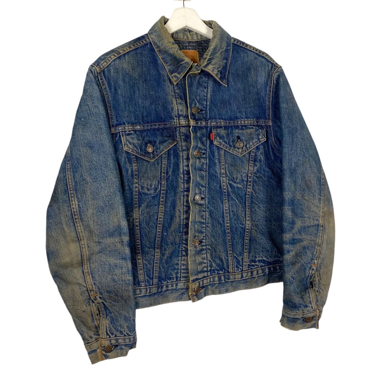 Levi's × Levi's Vintage Clothing × Vintage 💥 70s LEVIS BLANKET TRUCKER DENIM JACKET BUTTON #52 Size US L / EU 52-54 / 3 - 3 Thumbnail