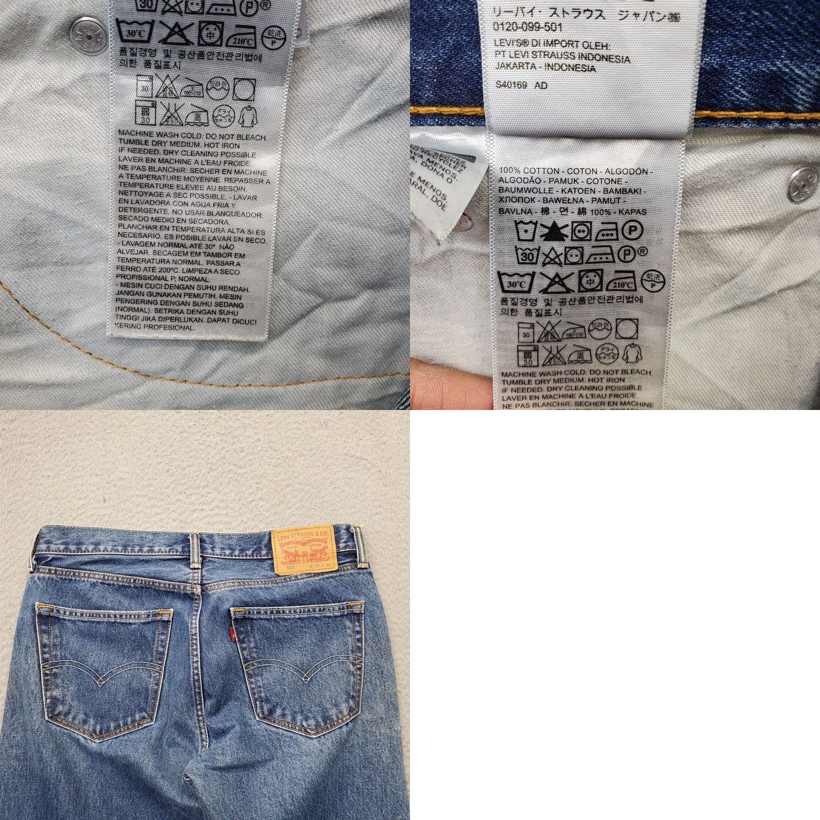Levi's Levi's 505 Straight Jeans Mens 32x32 Blue Streetwear 5-Pocket Design Size US 32 / EU 48 - 8 Thumbnail